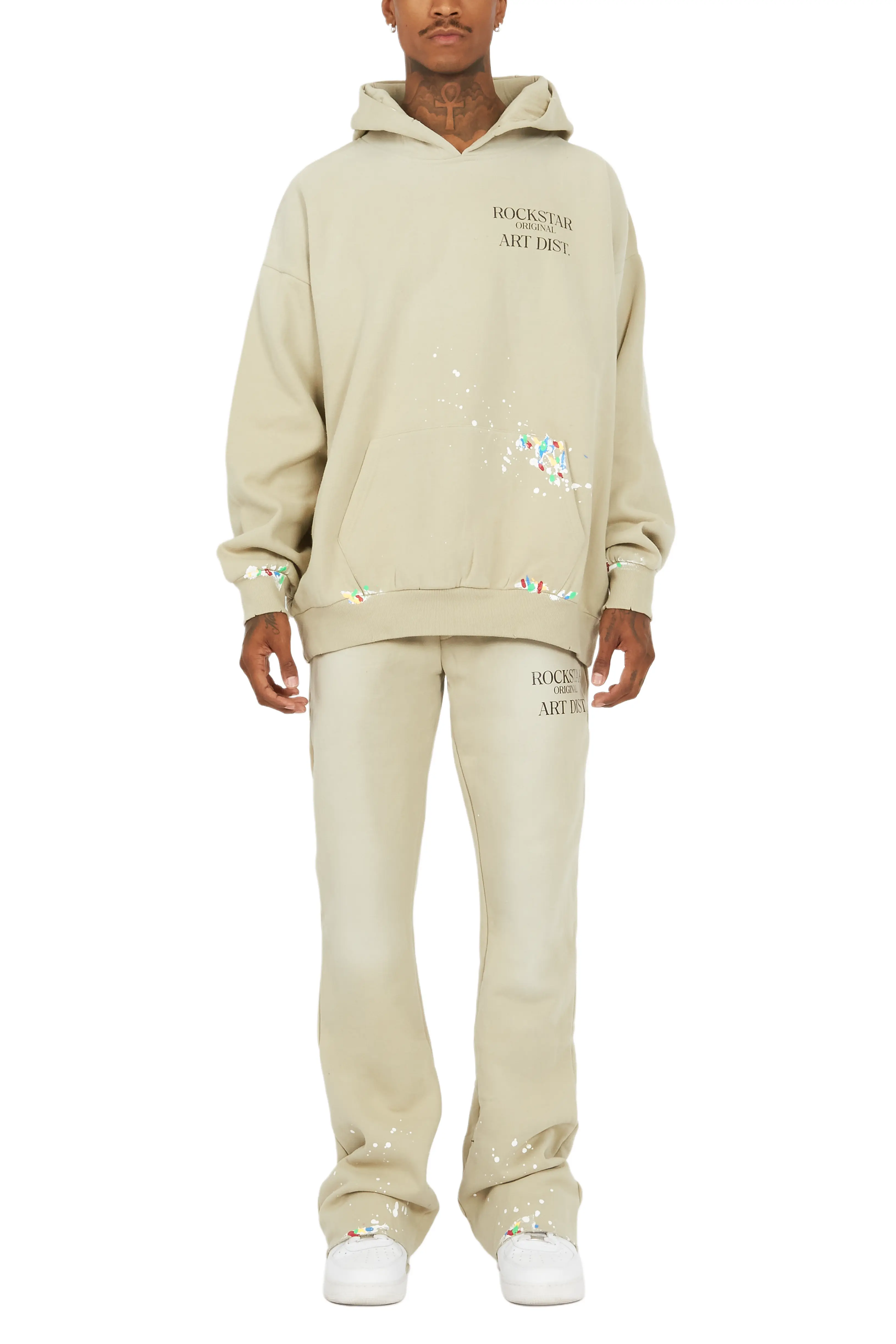 Rockstar Art Dist. Sage Oversized Hoodie/Flare Trackset - Image 7