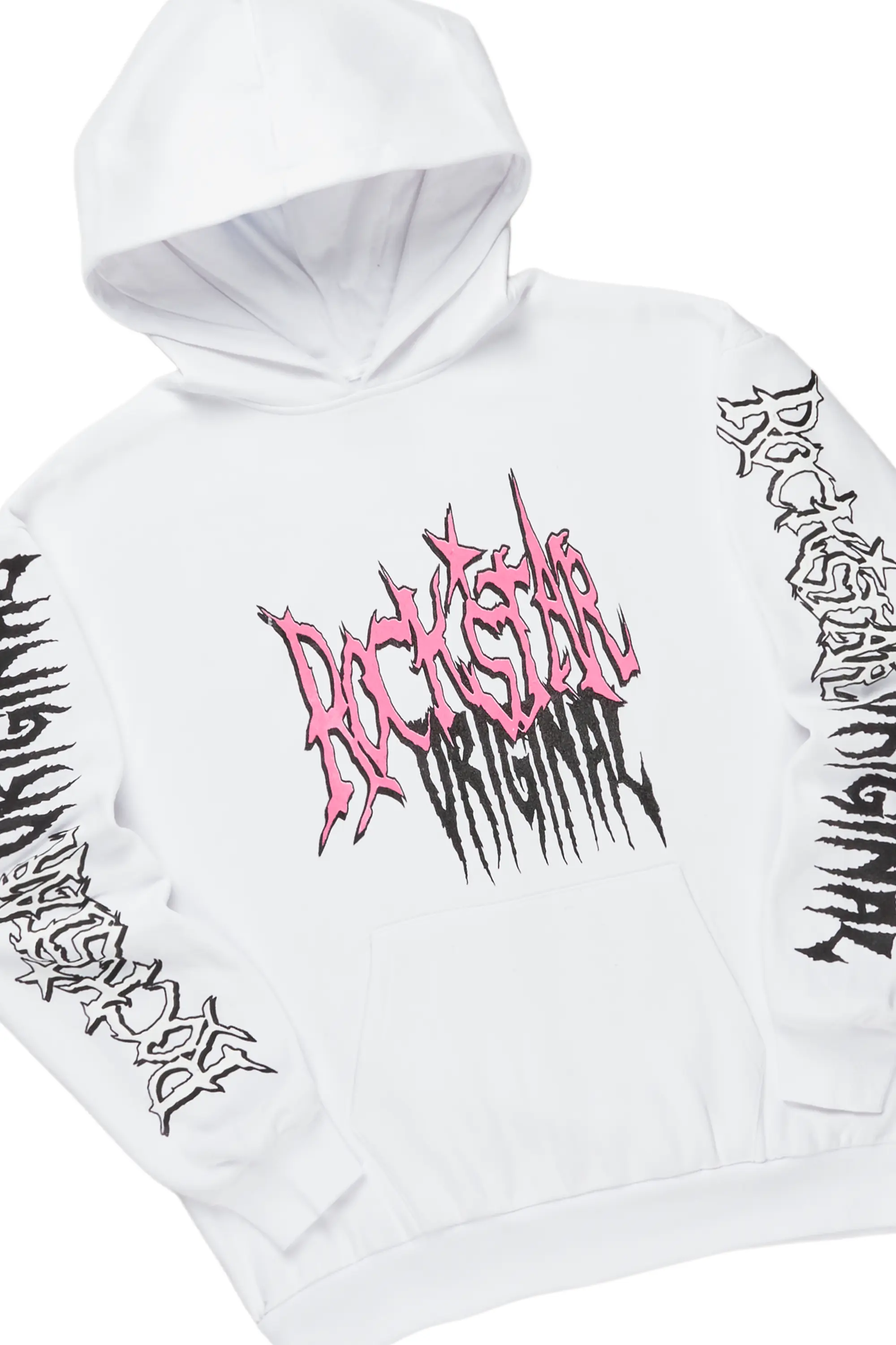 Hawkey White Oversized Hoodie/Flare Trackset - Image 6