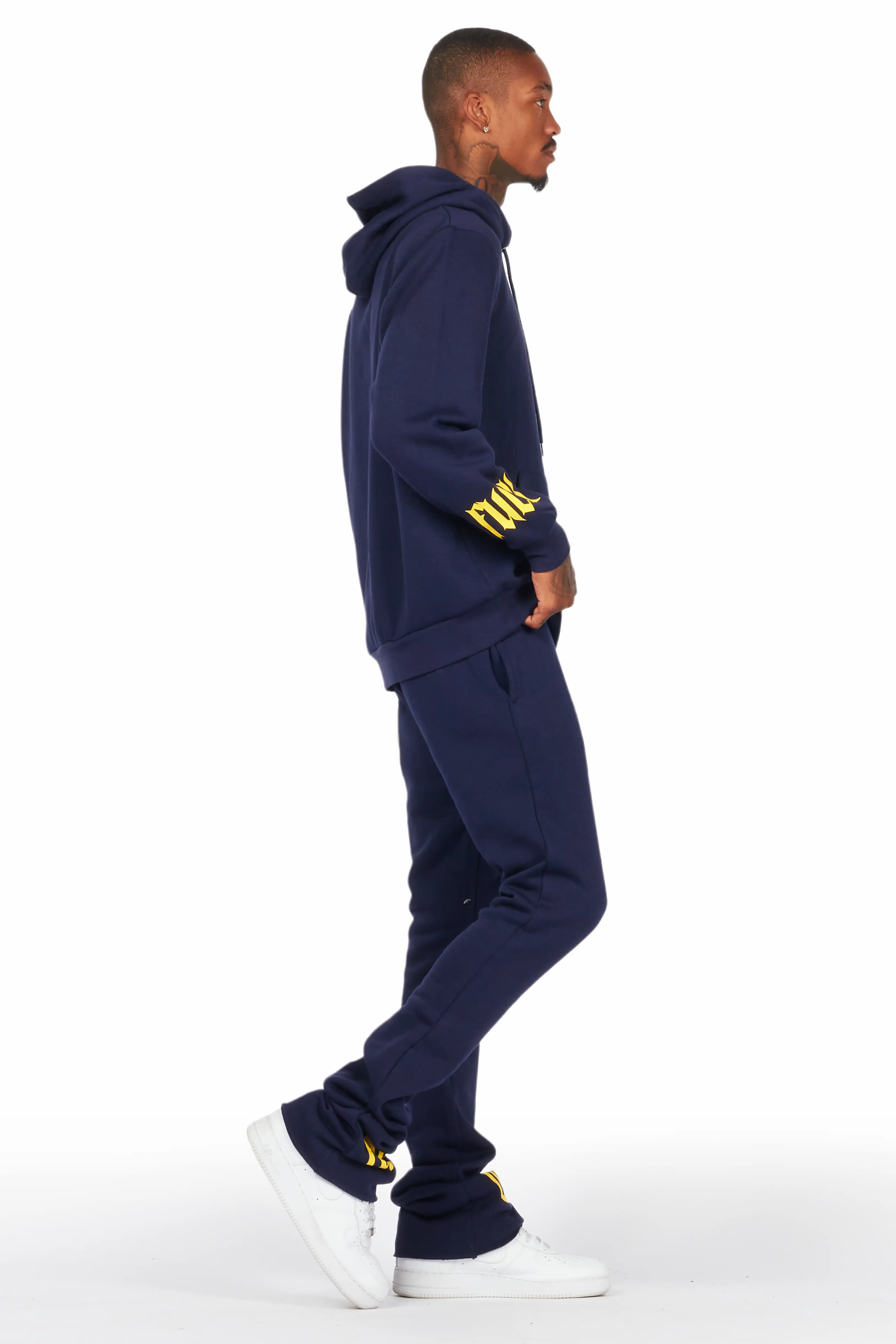 Omar Navy/Yellow Stacked Flare Track Set - Image 3