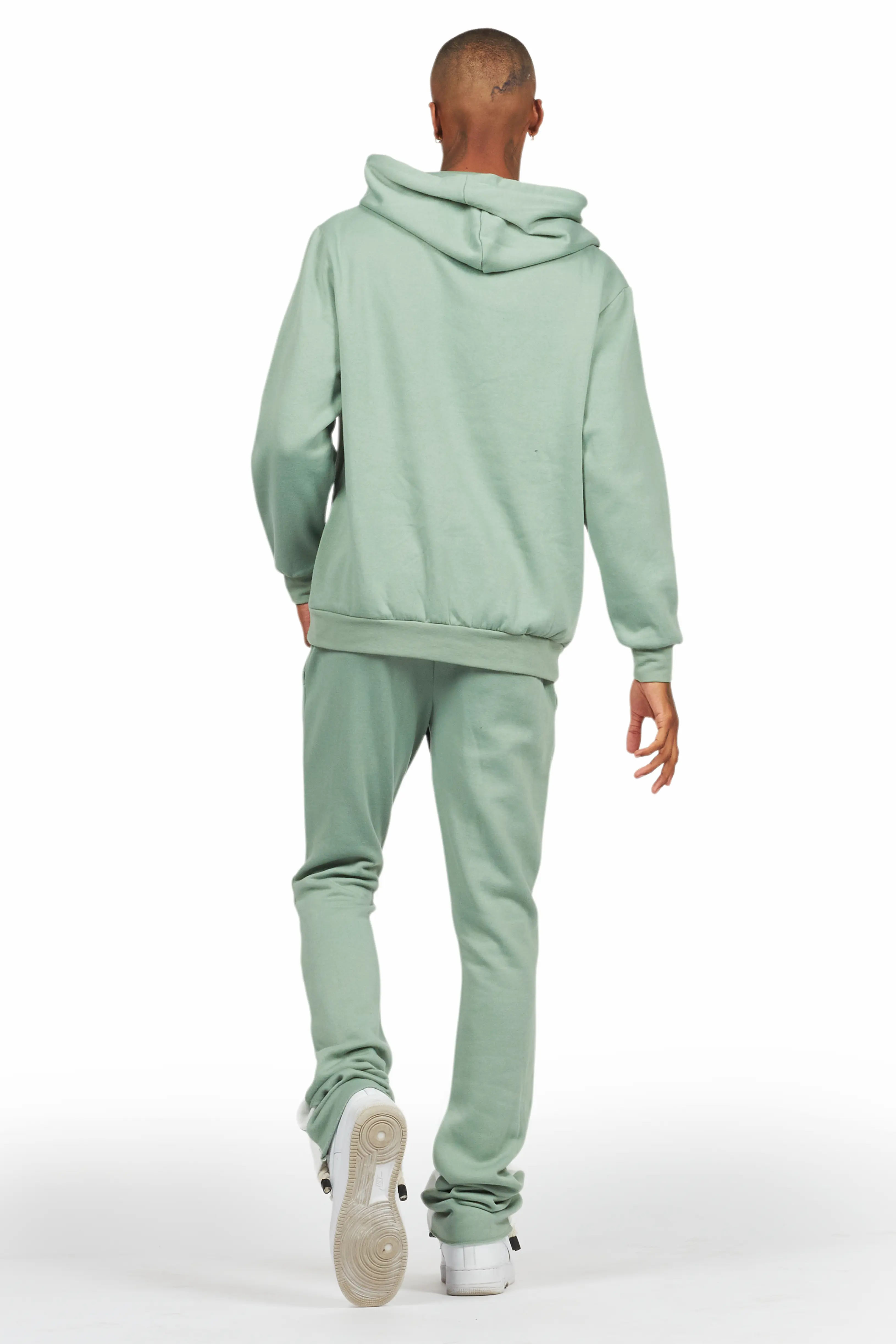Scottie Sage Paint Splatter Hoodie/Stacked Flare Track Set - Image 4