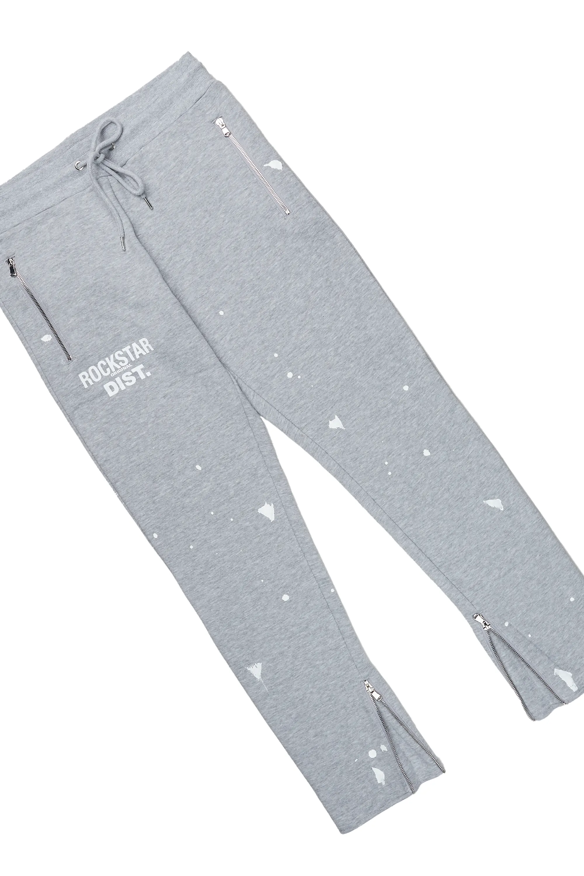 Raffer Grey Slim Fit Track Set - Image 7