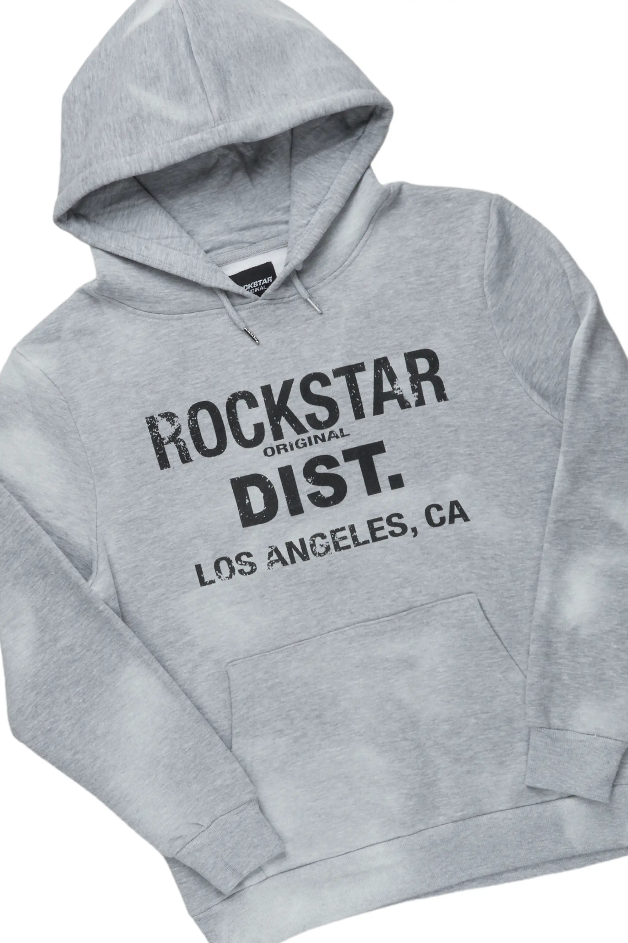 Nelly Heather Grey Hoodie Stacked Flare Track Set - Image 5