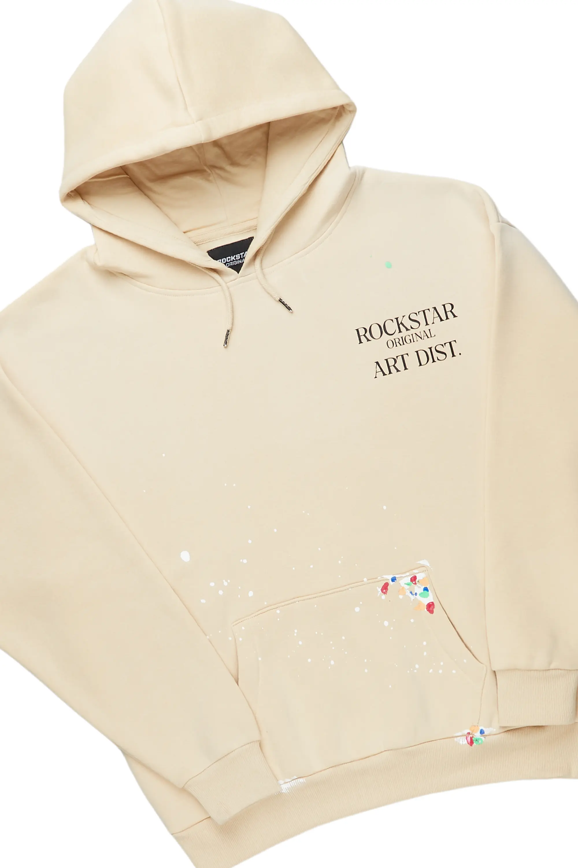 Rockstar Art Dist. Beige Relaxed Fit Track Set - Image 6