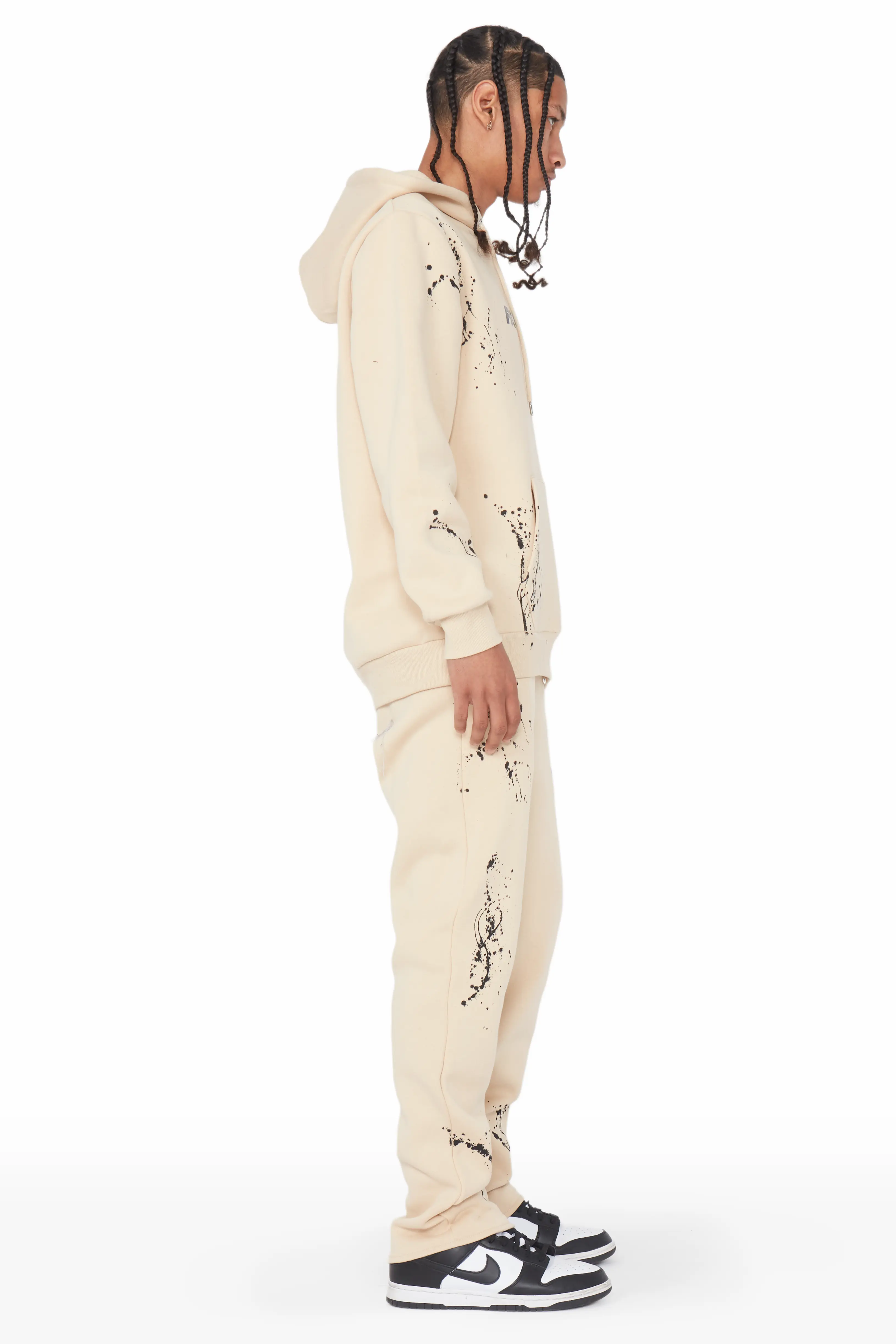 Rune Beige Slim Fit Track Set - Image 4