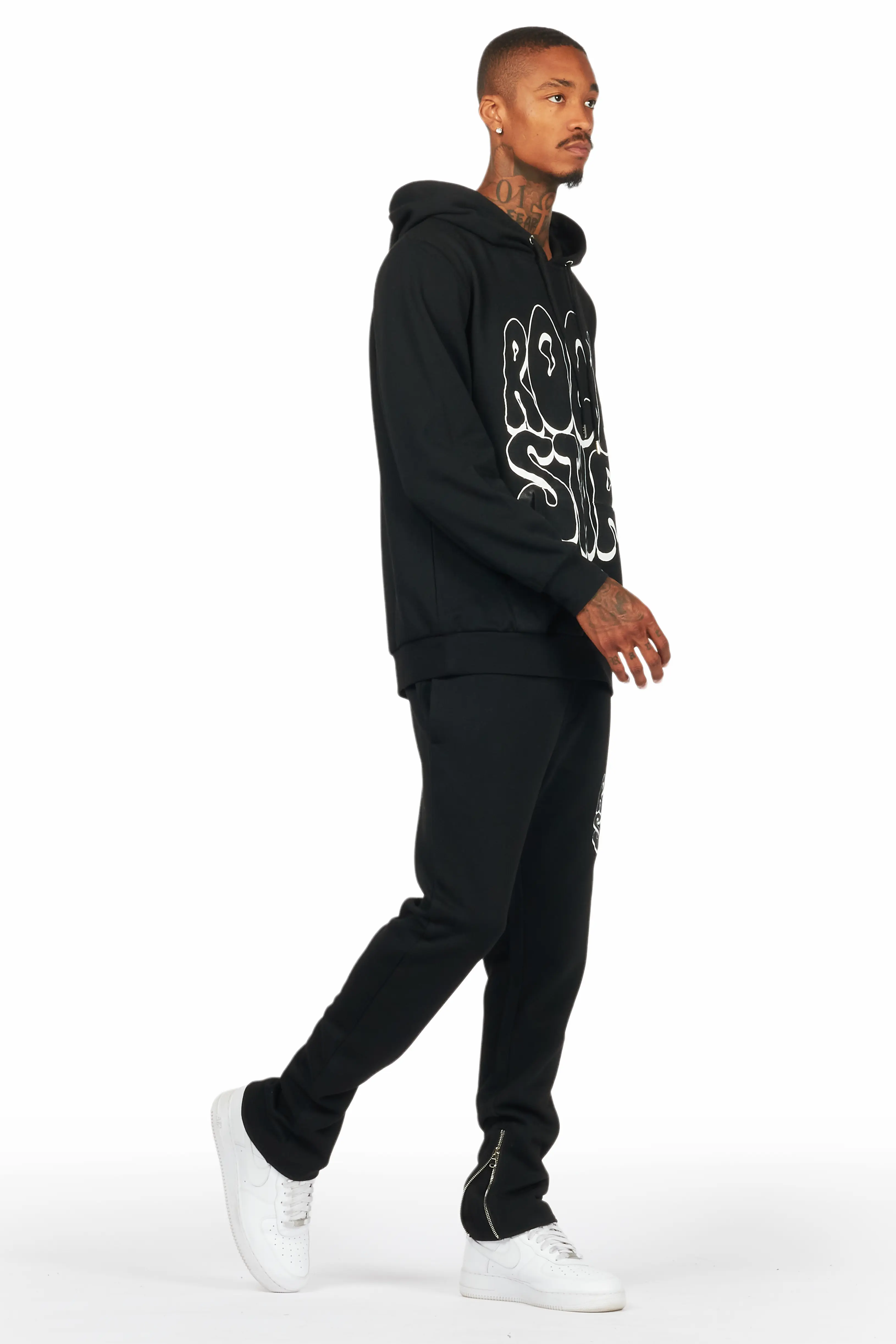 Warblen Black Slim Fit Track Set - Image 6