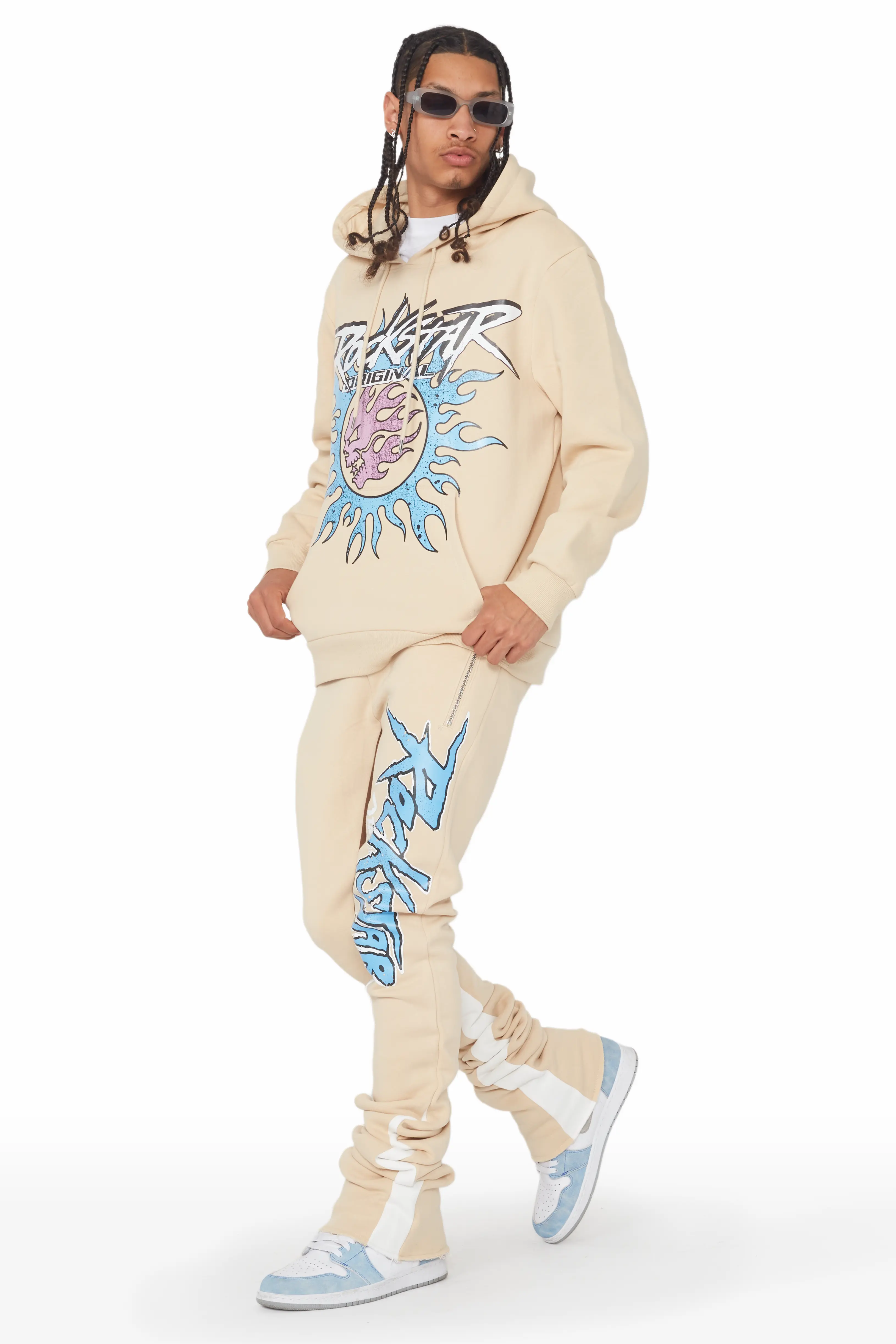 Aslan Beige Slim Fit Track Set - Image 2