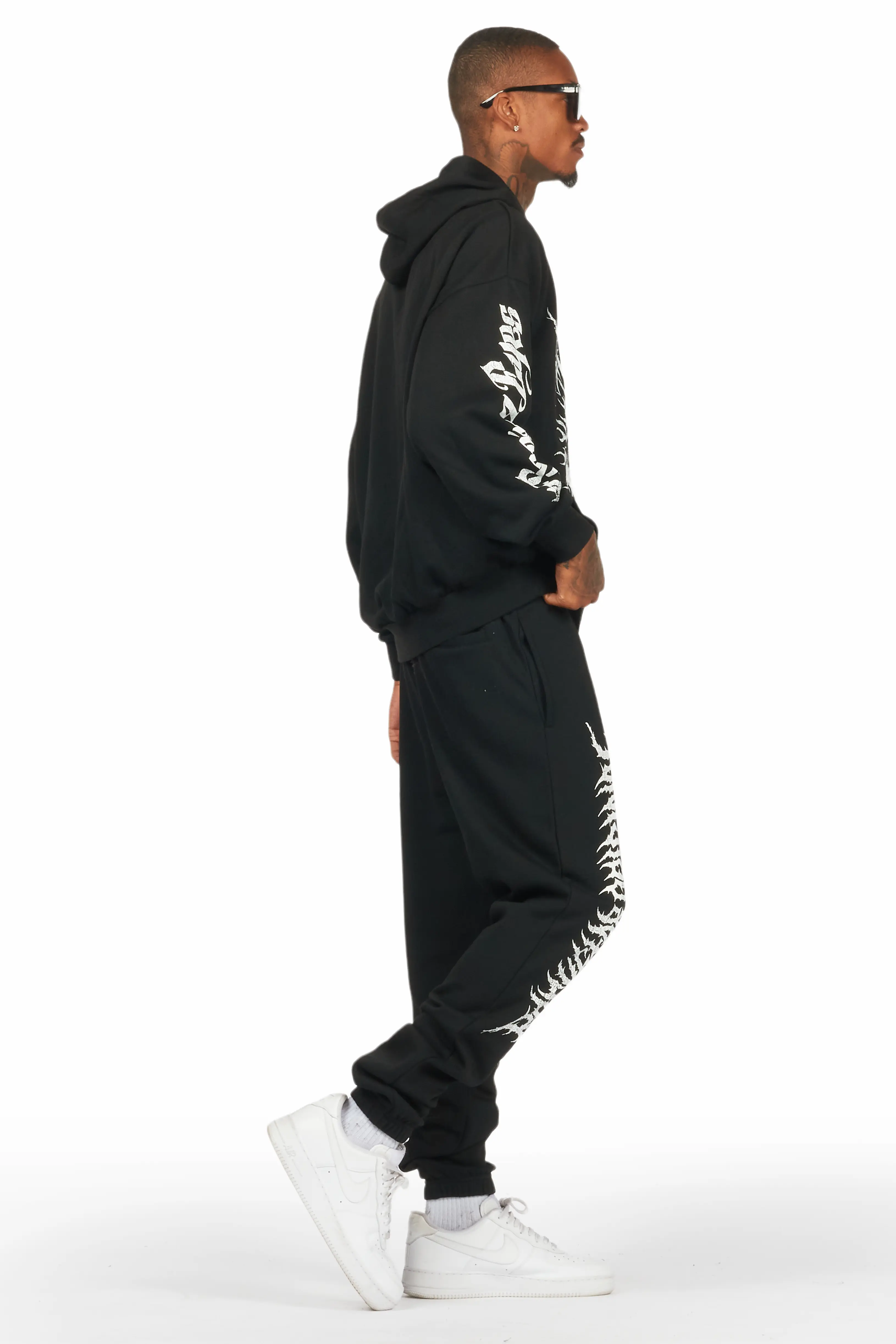 All Seeing Eyes Black Relax Fit Track Set - Image 3