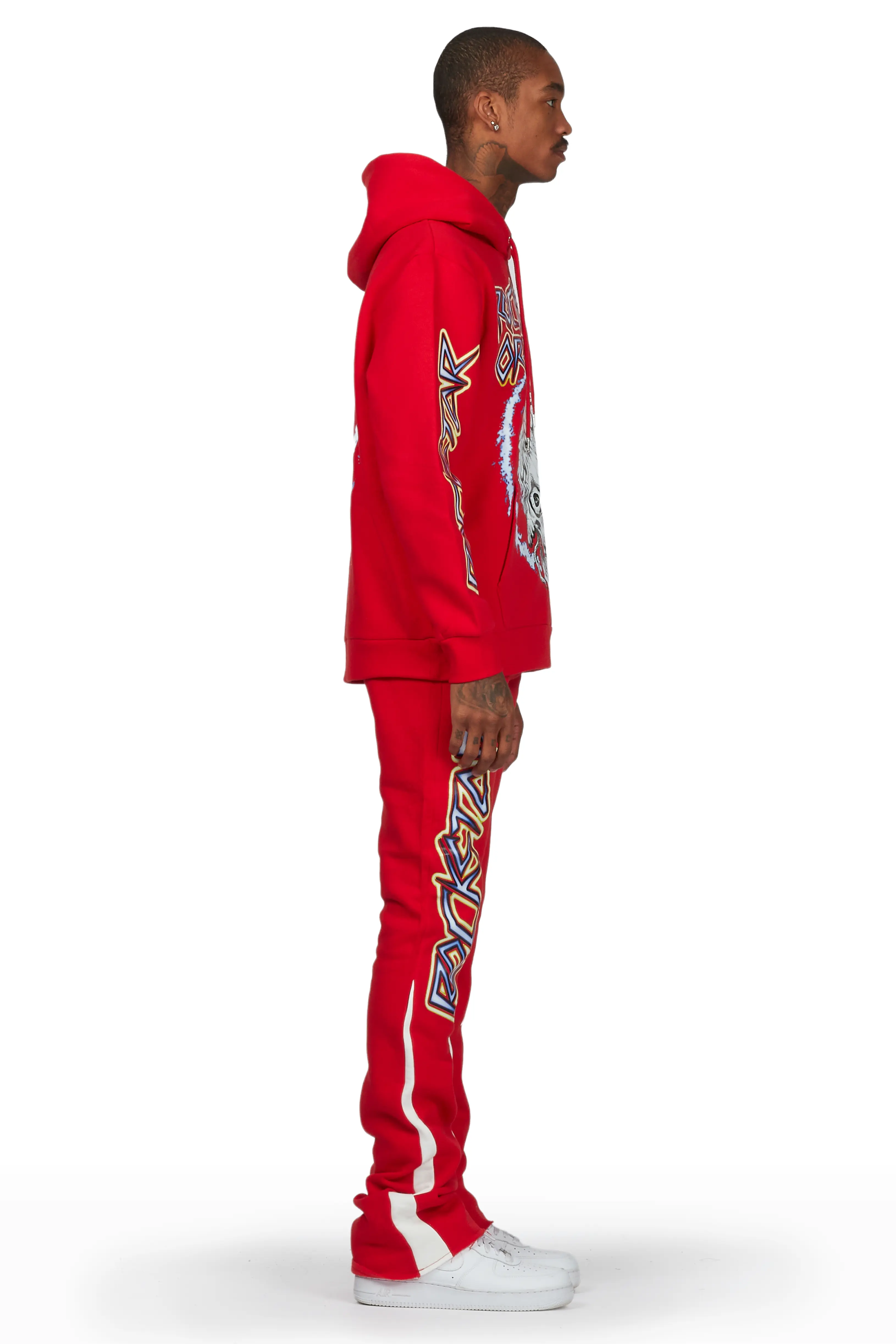 Cruz Red/White Stacked Flare Track Set - Image 3