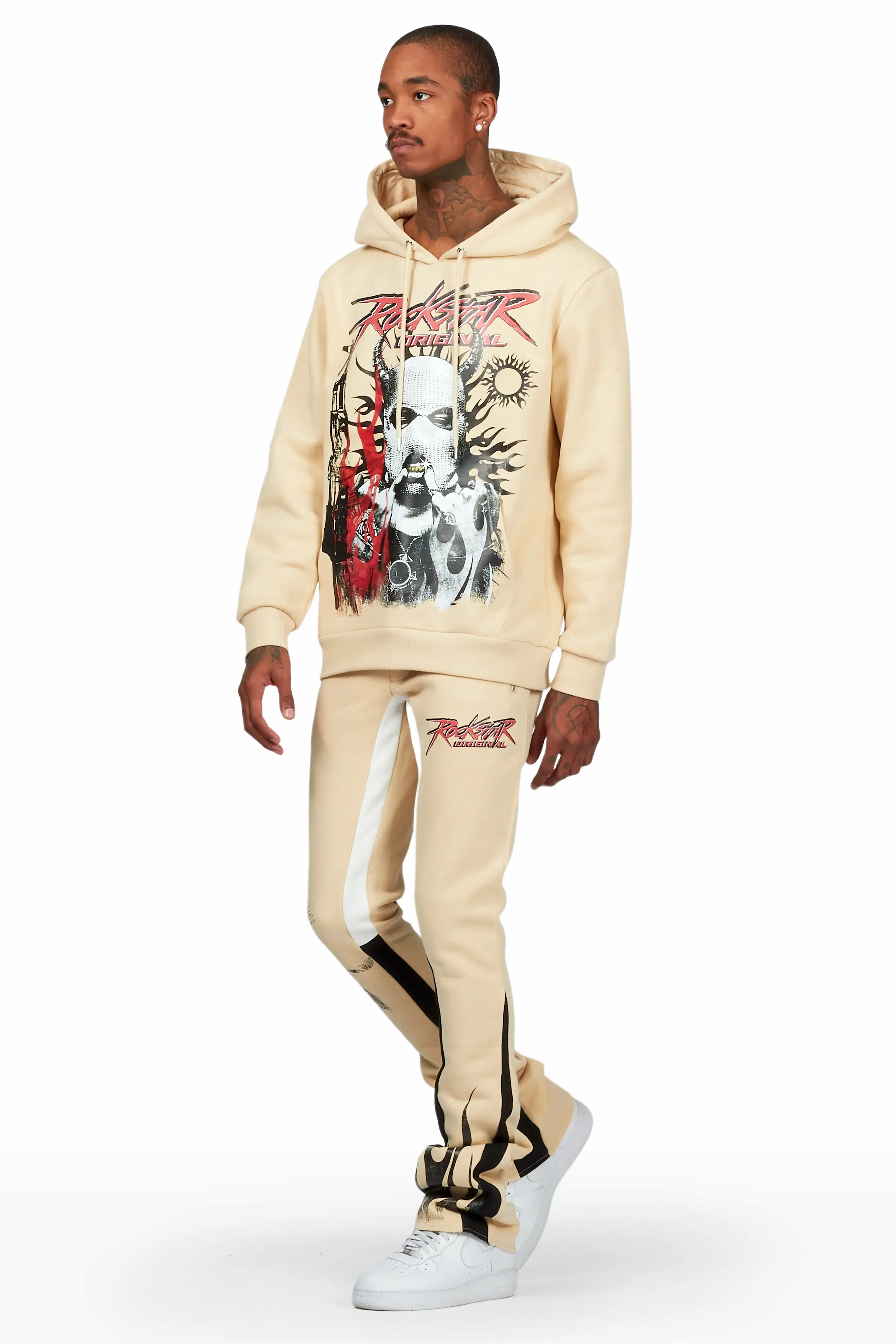 Flint Beige/Black Stacked Flared Track Set - Image 2