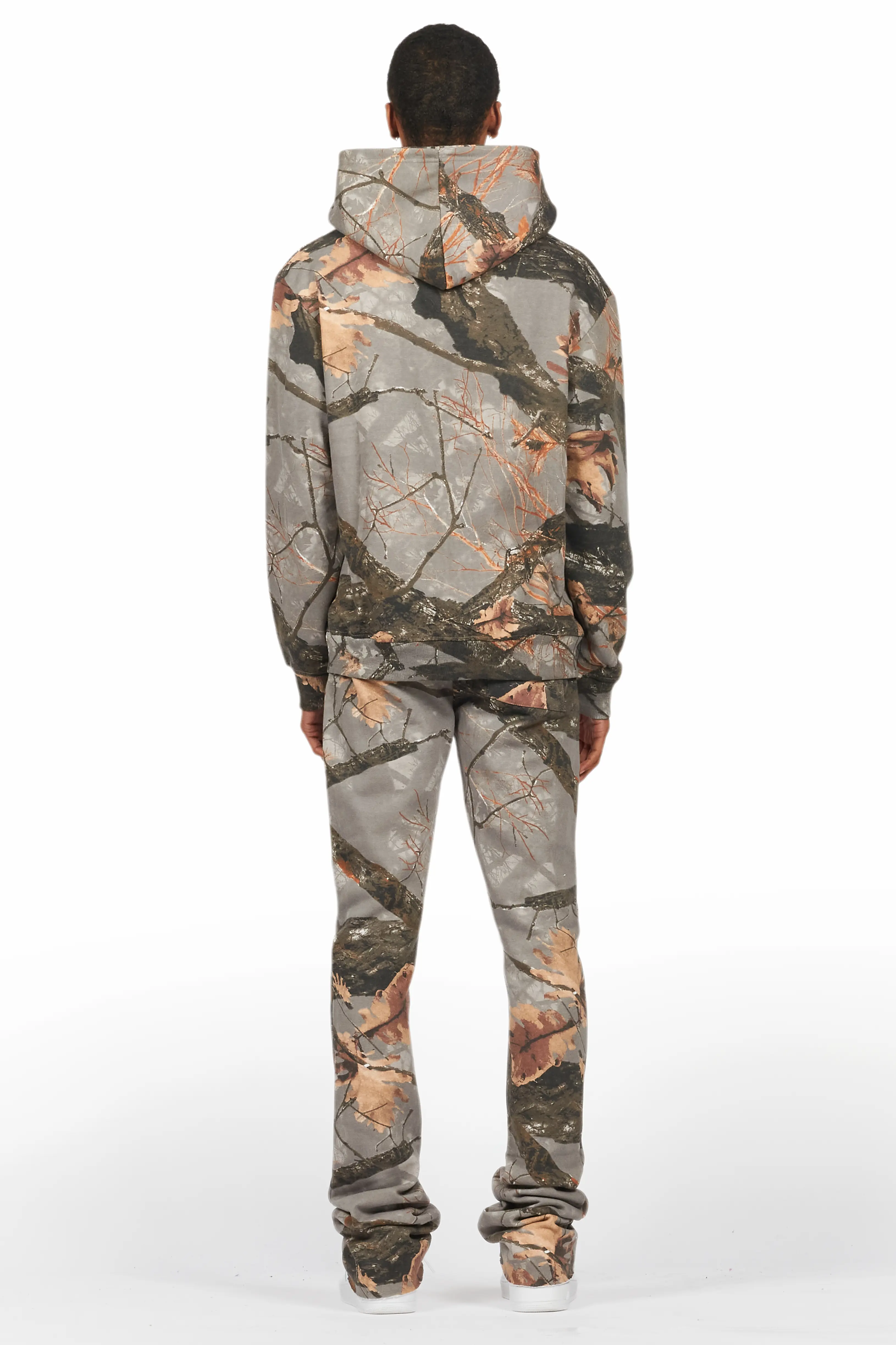 Tabby Beige Graphic Stacked Flare Track Set - Image 4