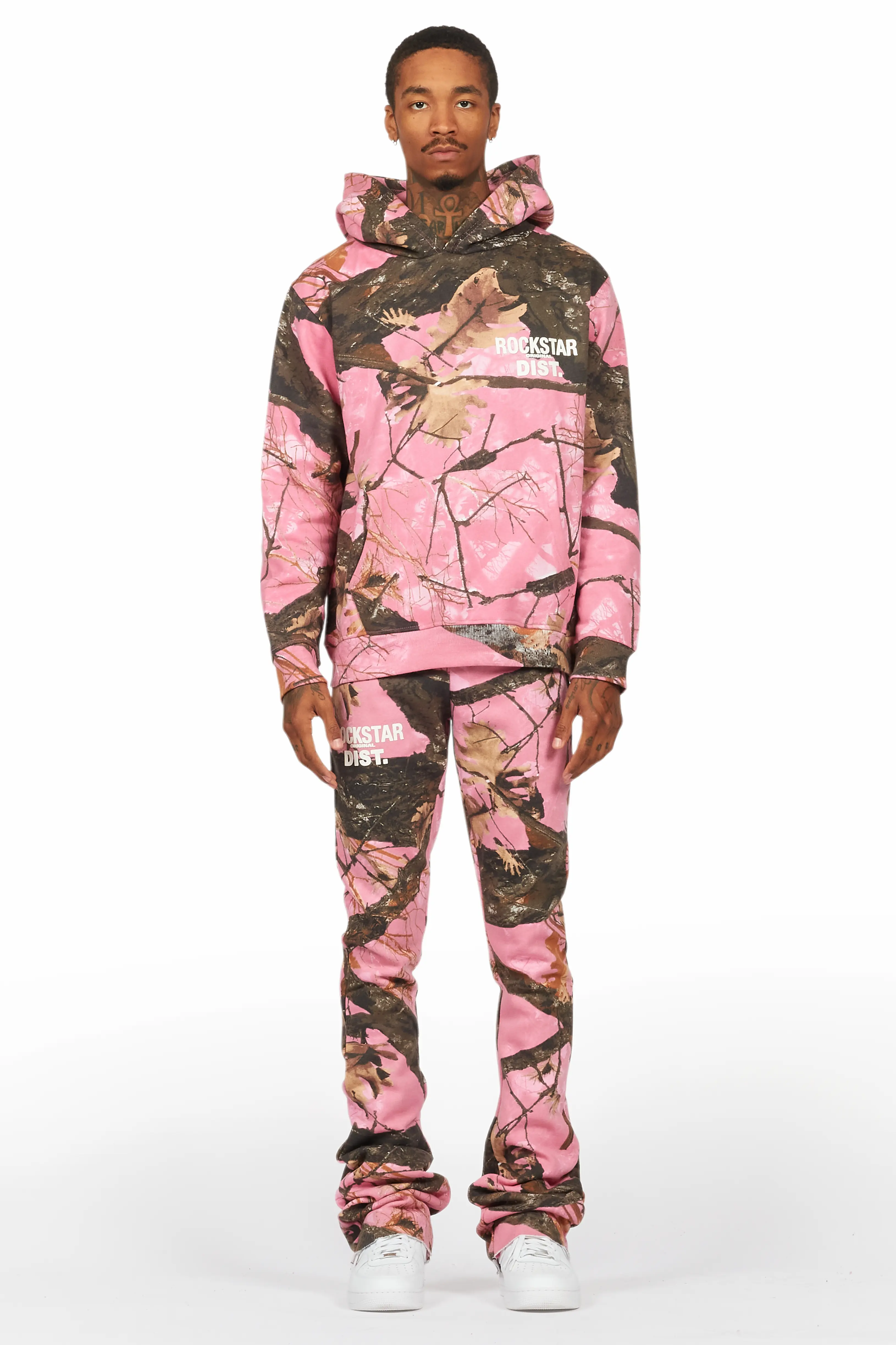 Tabby Pink Graphic Stacked Flare Track Set - Image 2