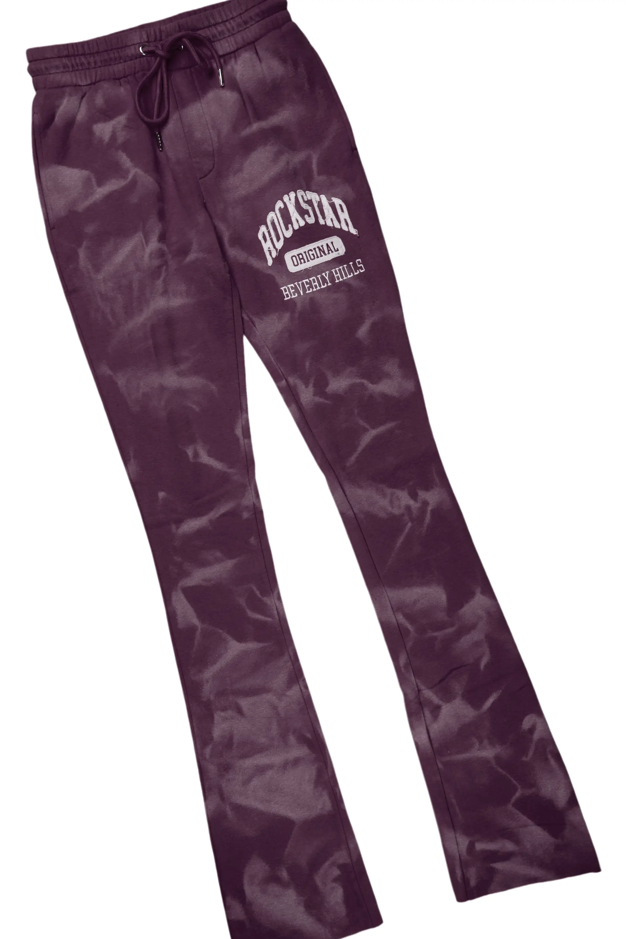 Member Purple Hoodie Patchwork Stacked Flare Track Set - Image 9