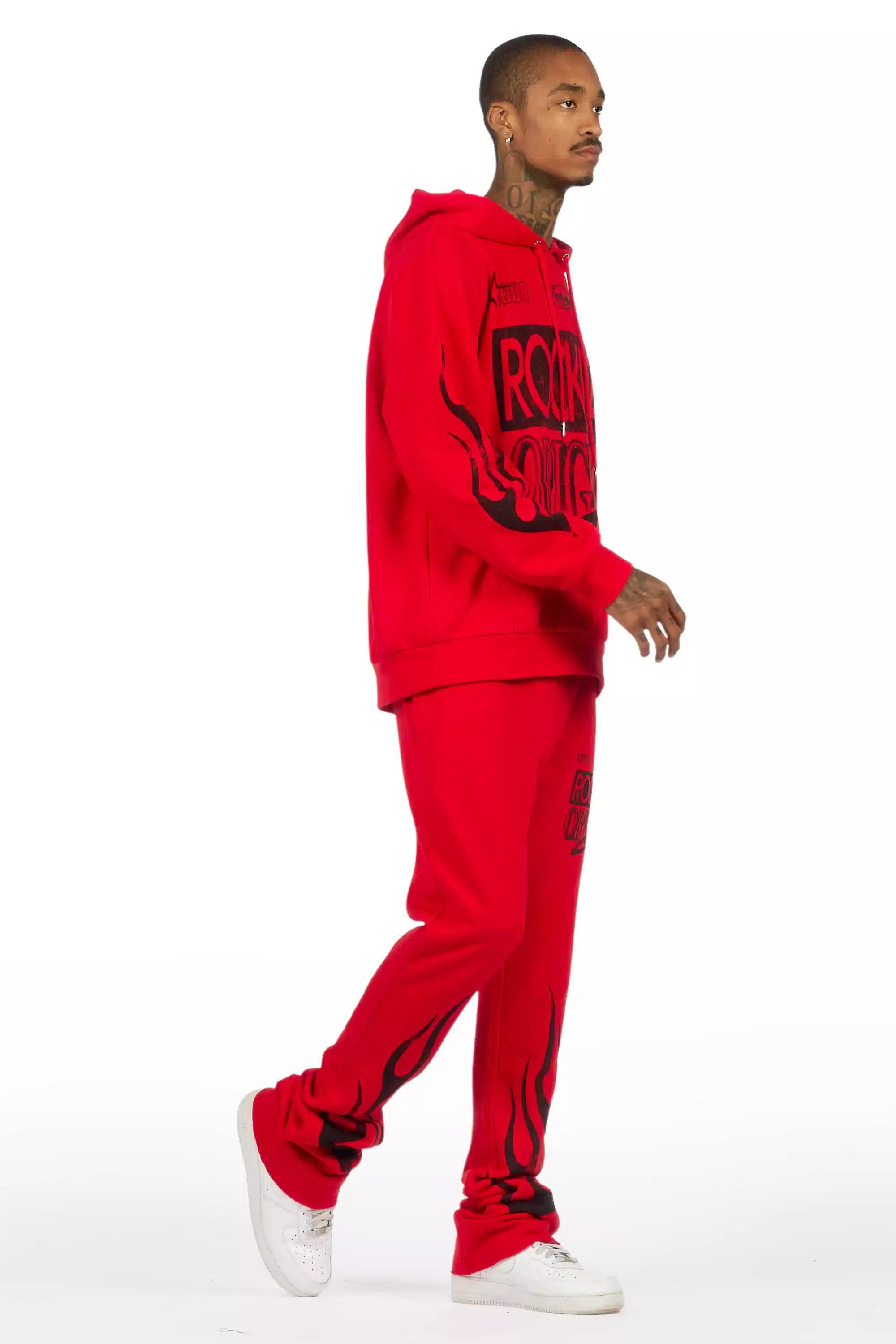Rylok Red/Black Hoodie Stacked Track Set - Image 3