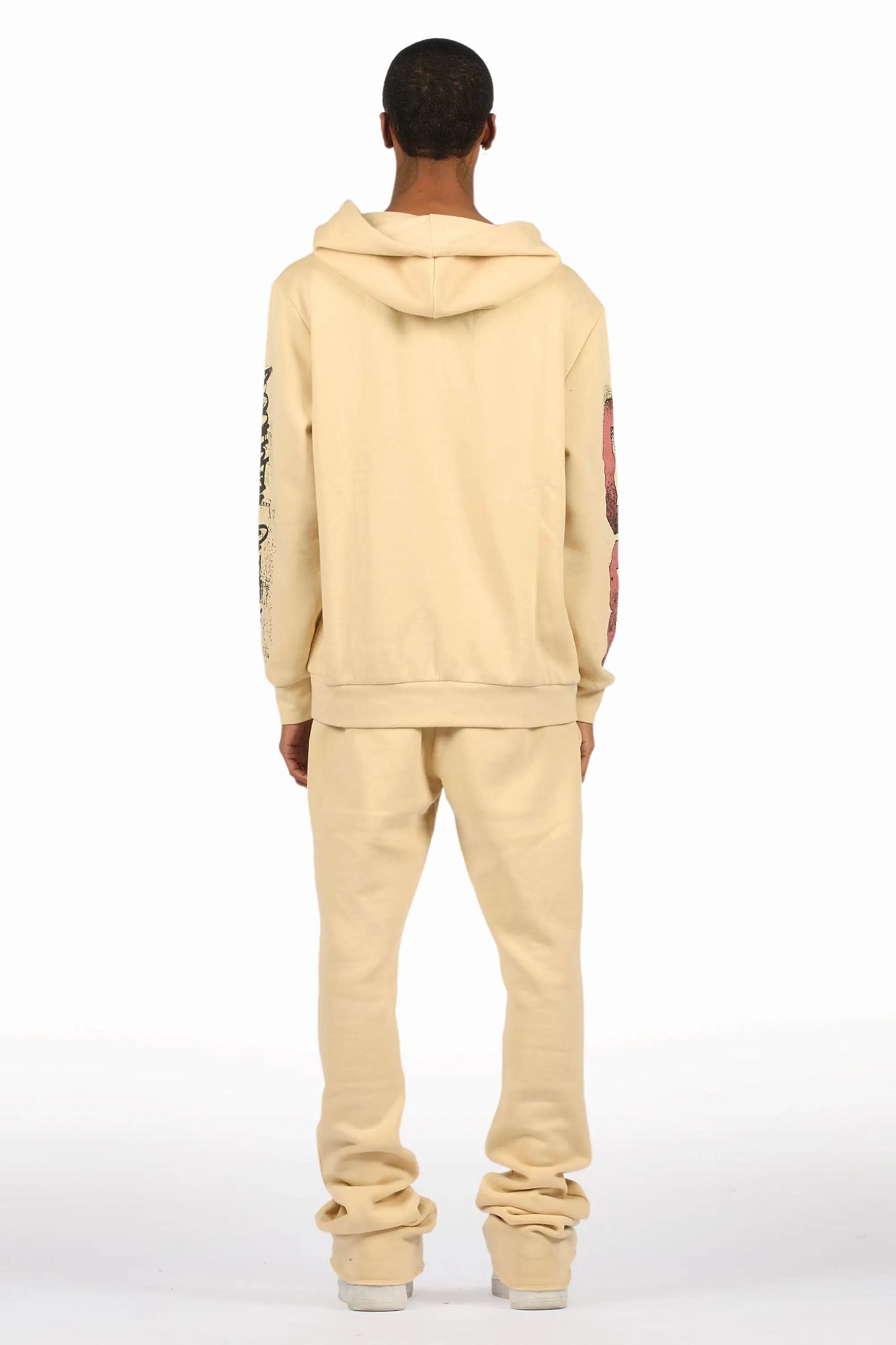 Parco Beige Hoodie Stacked Track Set - Image 5