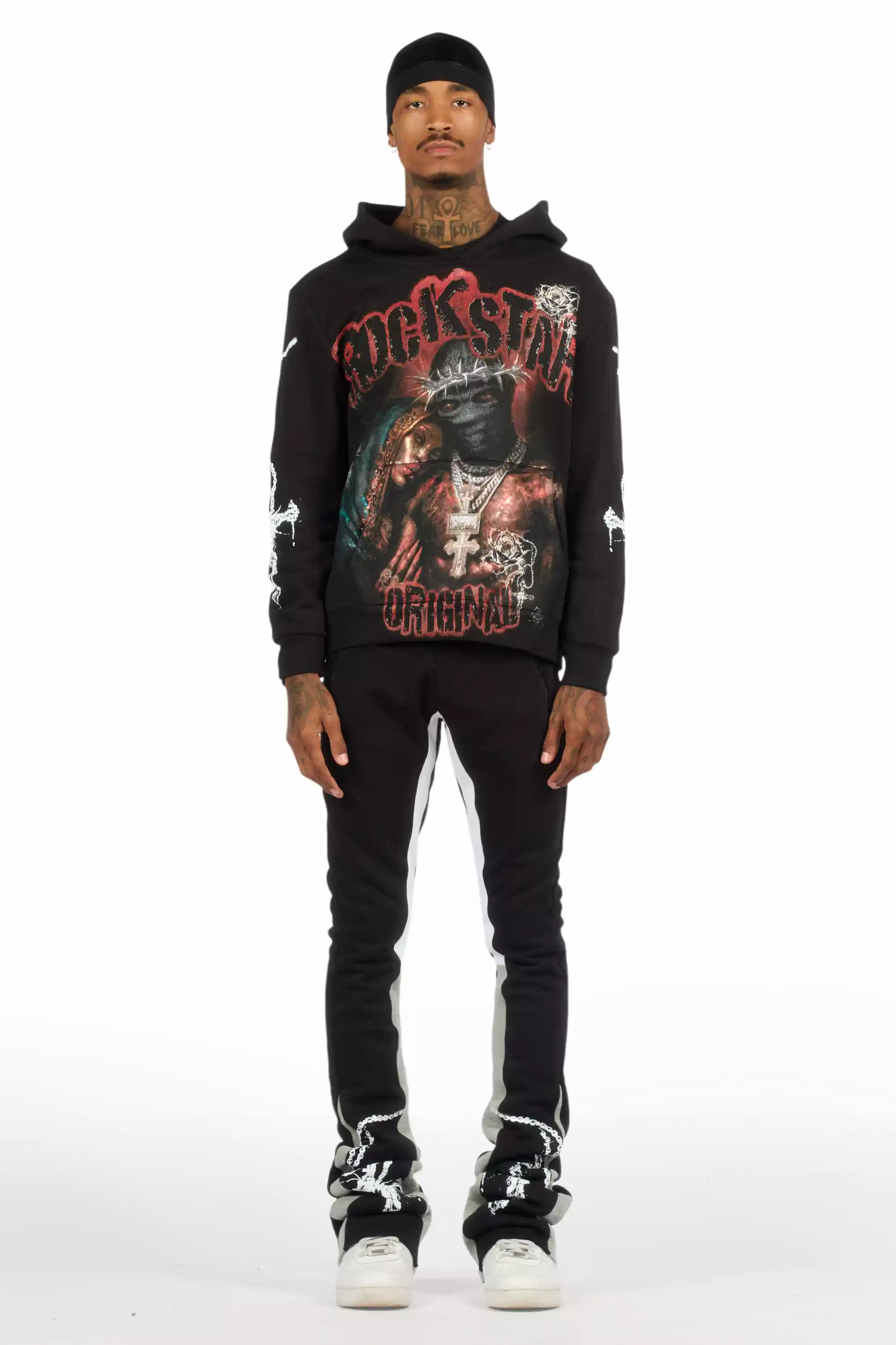 Vontae Black/Multi Hoodie/Super Stacked Track Set - Image 2