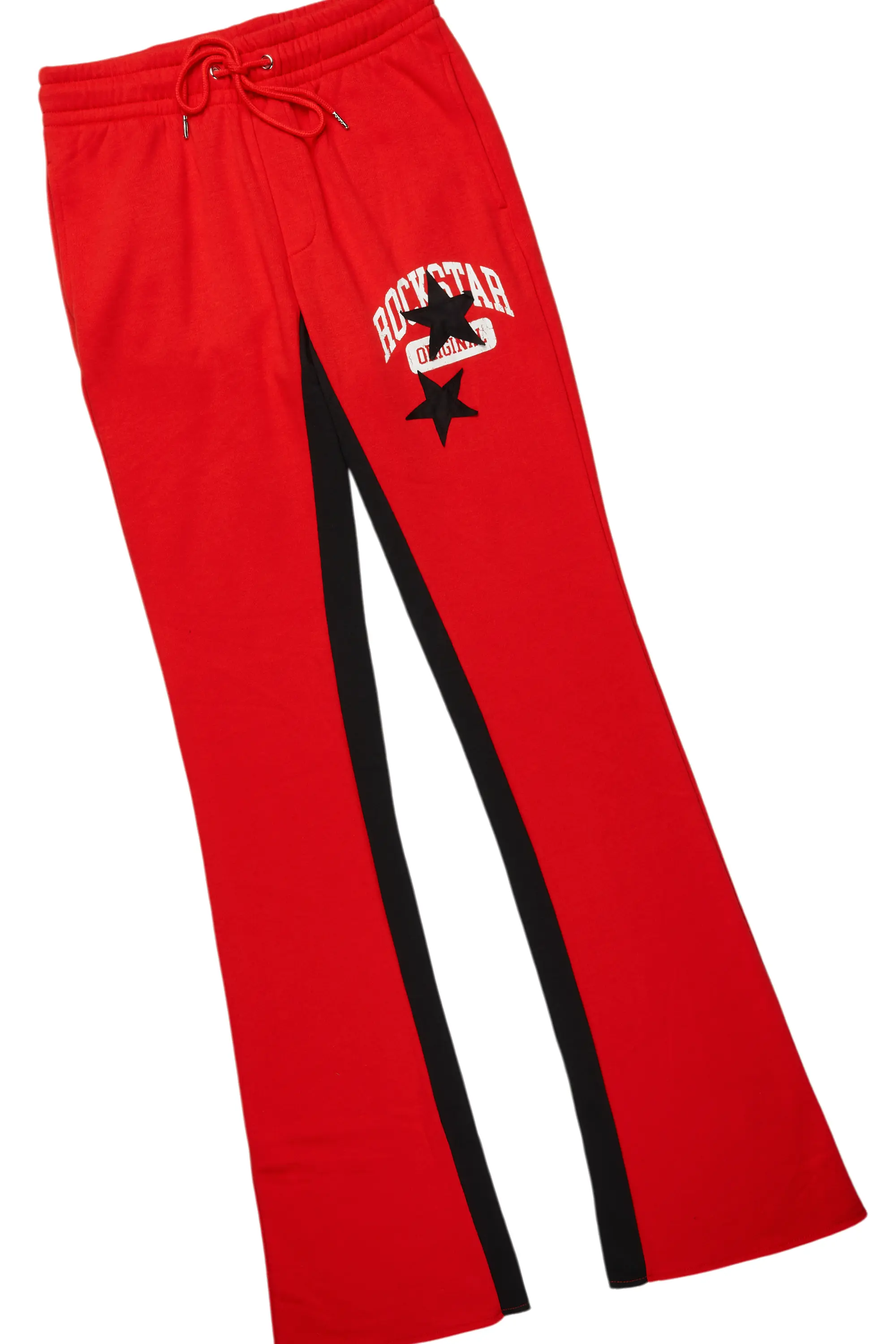Mallor Red Baggy Stacked Hoodie Track Set - Image 9