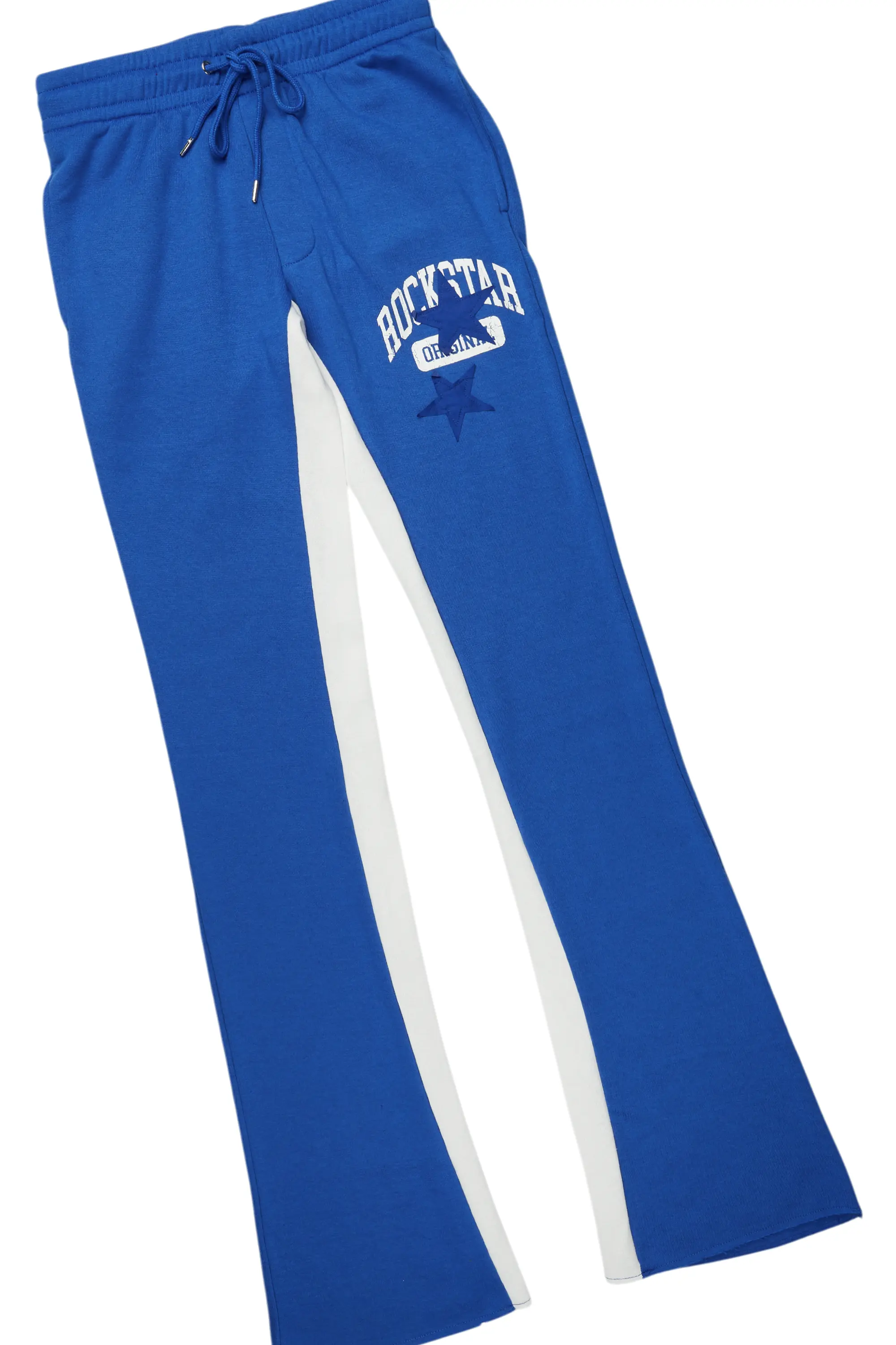 Mallor Royal Blue Baggy Stacked Hoodie Track Set - Image 9