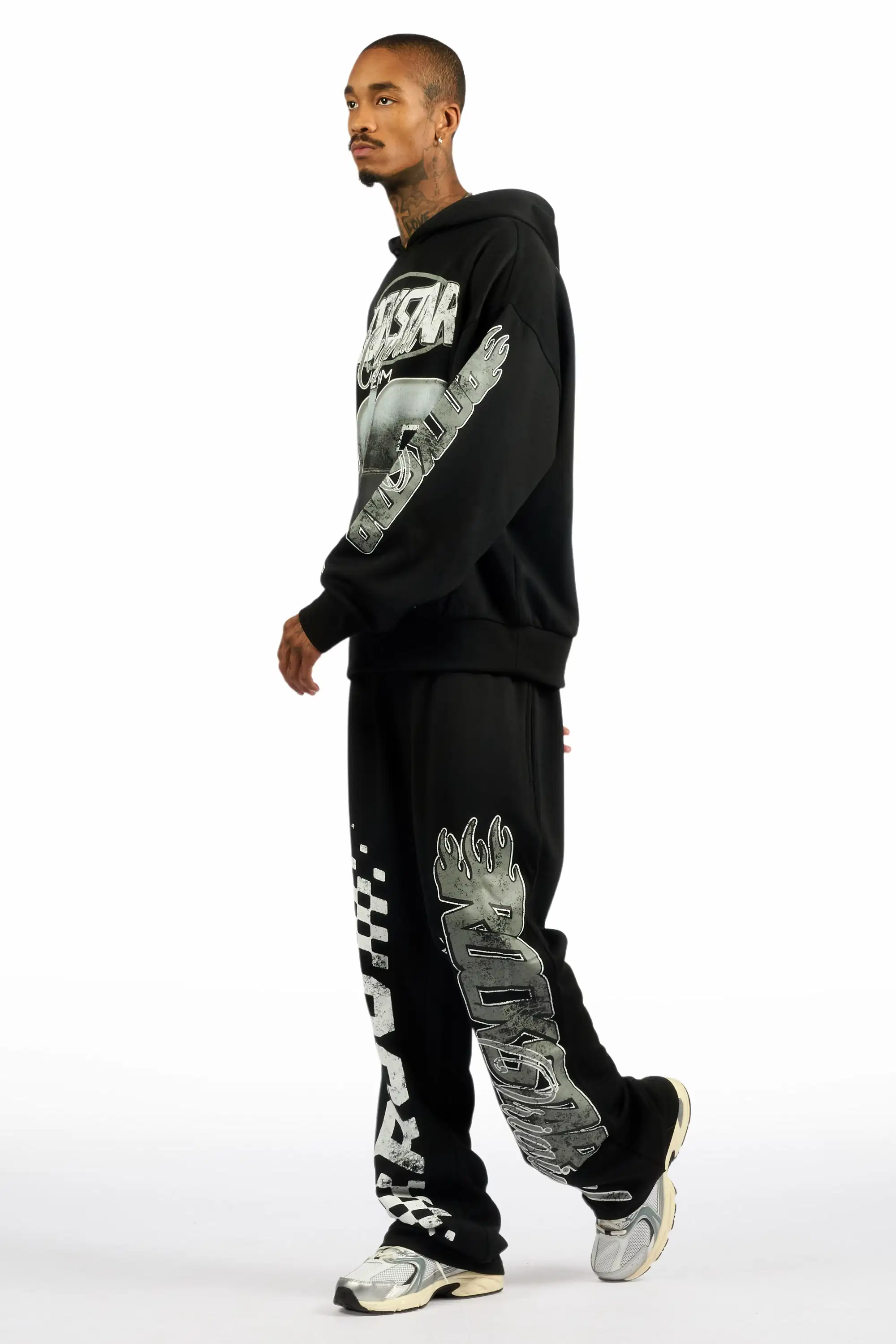 Flash Black Hoodie/Baggy Pant Track Set - Image 5