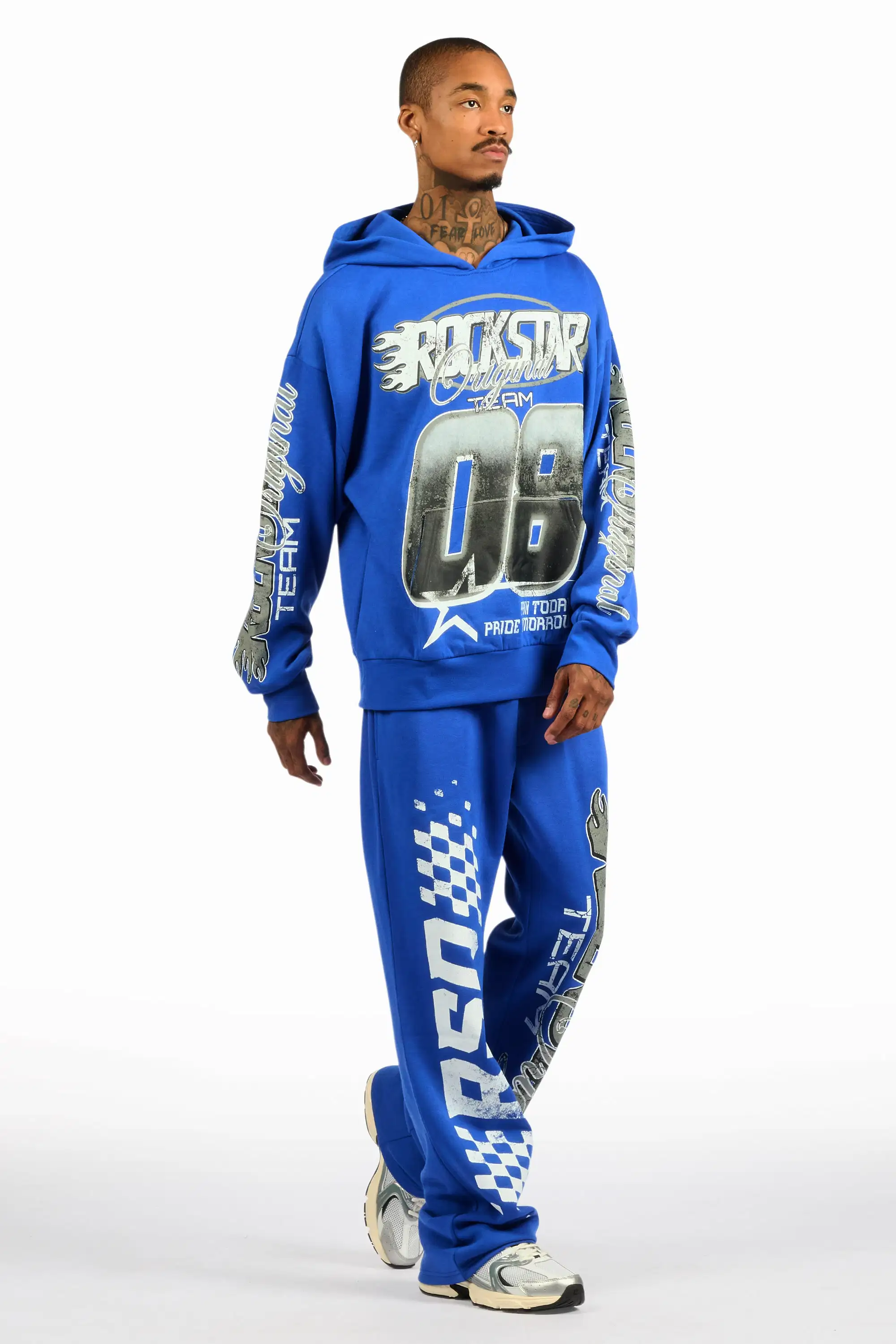 Flash Royal Hoodie/Baggy Pant Track Set - Image 4