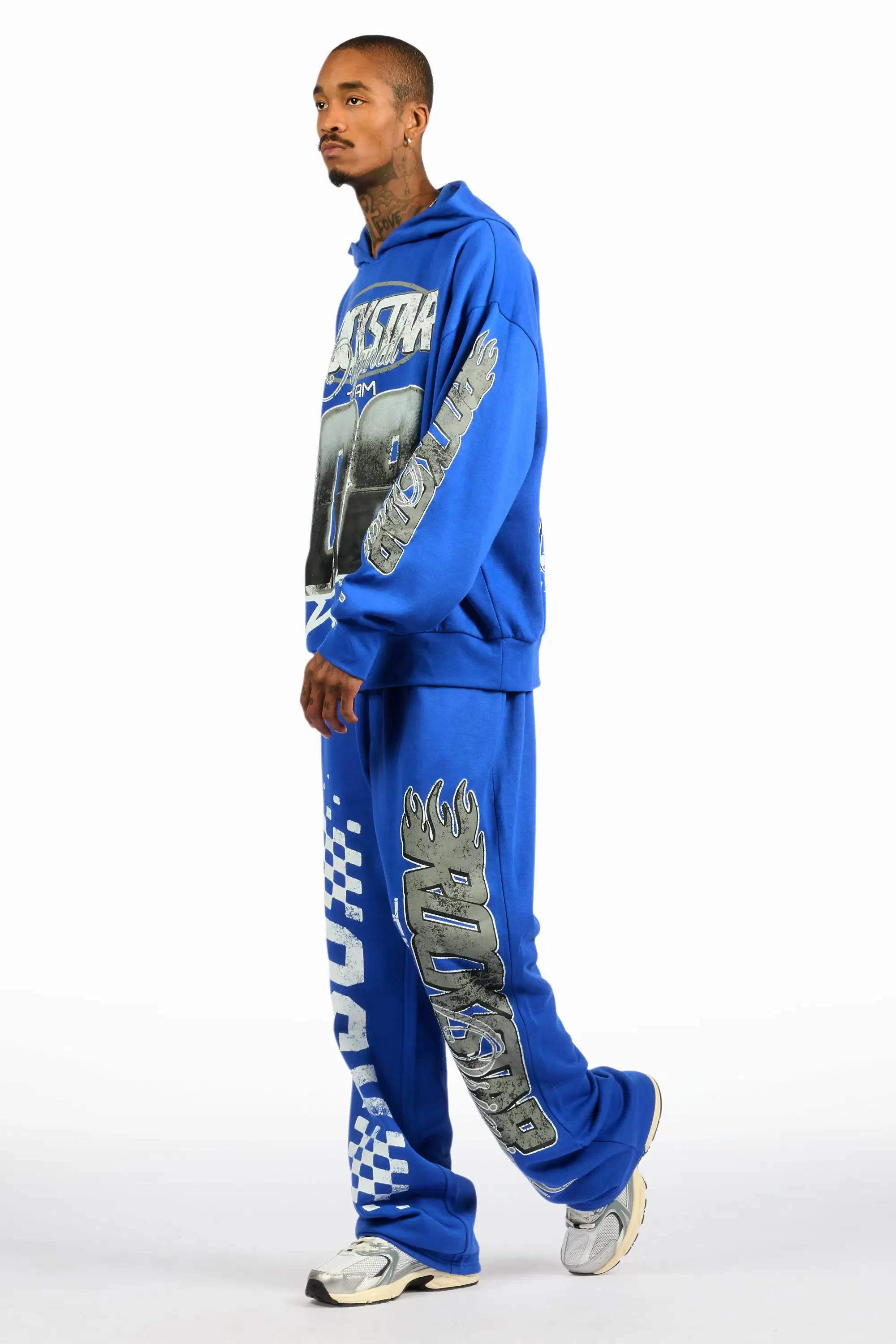 Flash Royal Hoodie/Baggy Pant Track Set - Image 5