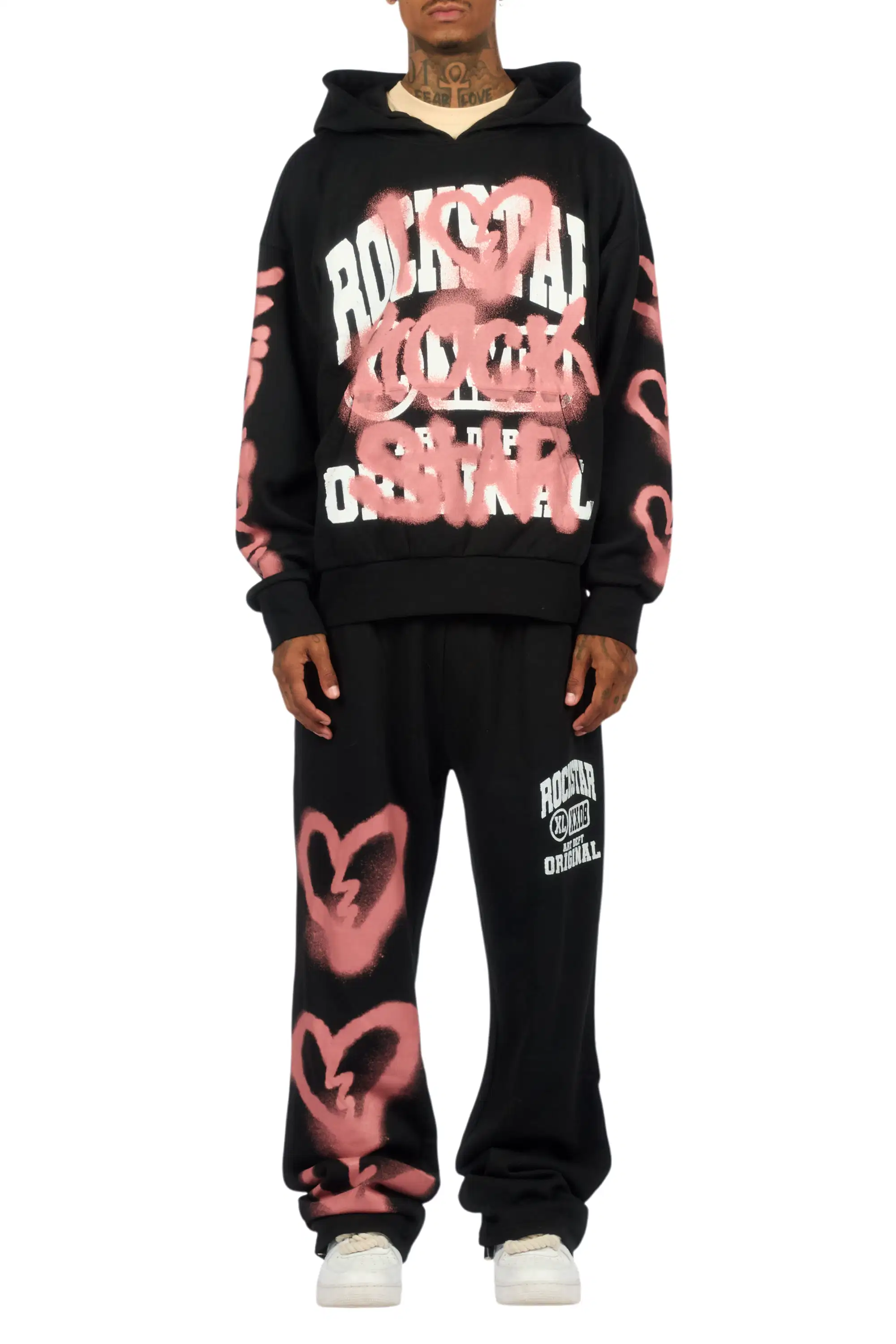 Loverdose Black Hoodie/Baggy Pant Track Set - Image 10
