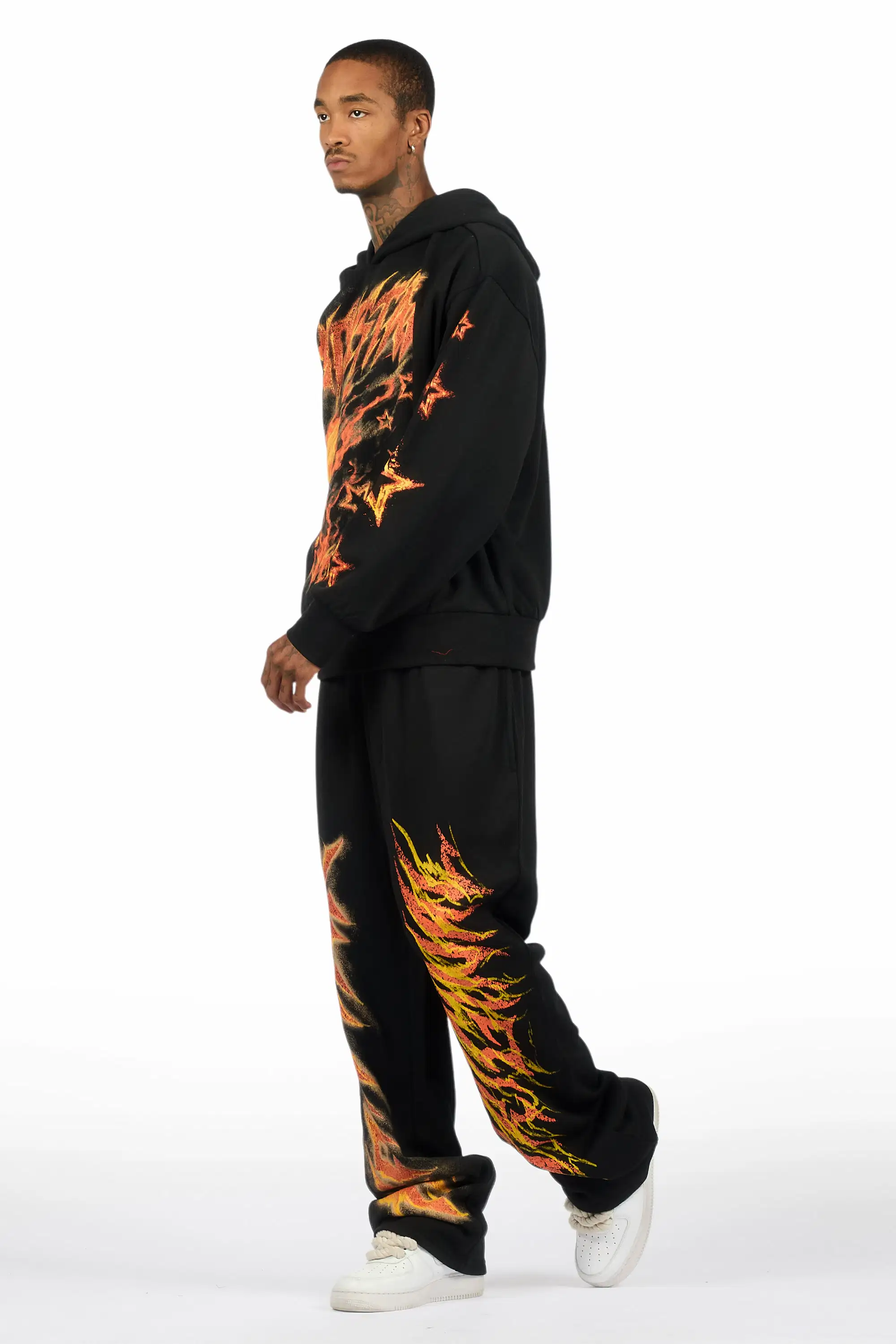 Jantra Black Hoodie/Baggy Pant Track Set - Image 7