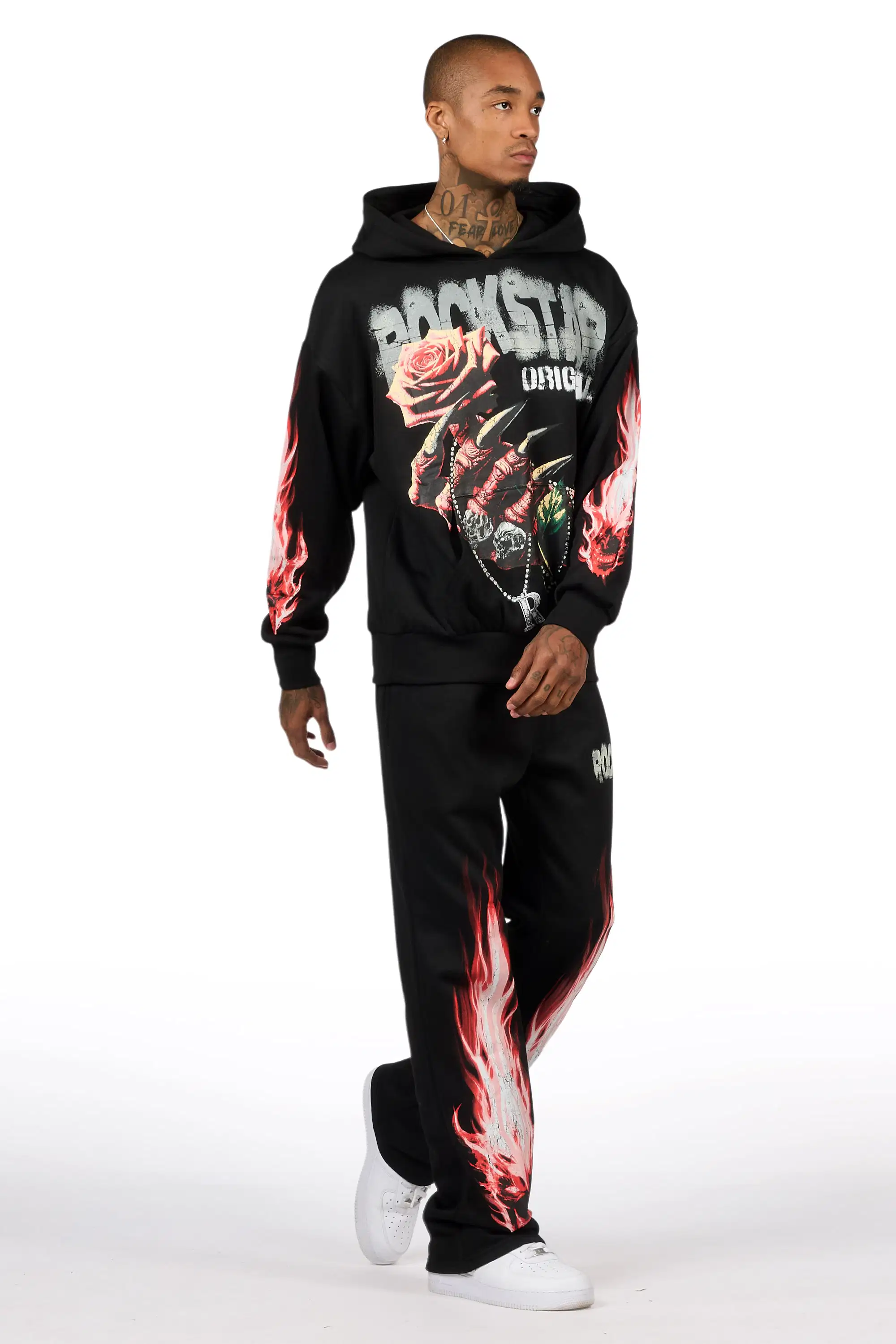 Azyrx Black Hoodie/Baggy Pant Track Set - Image 5