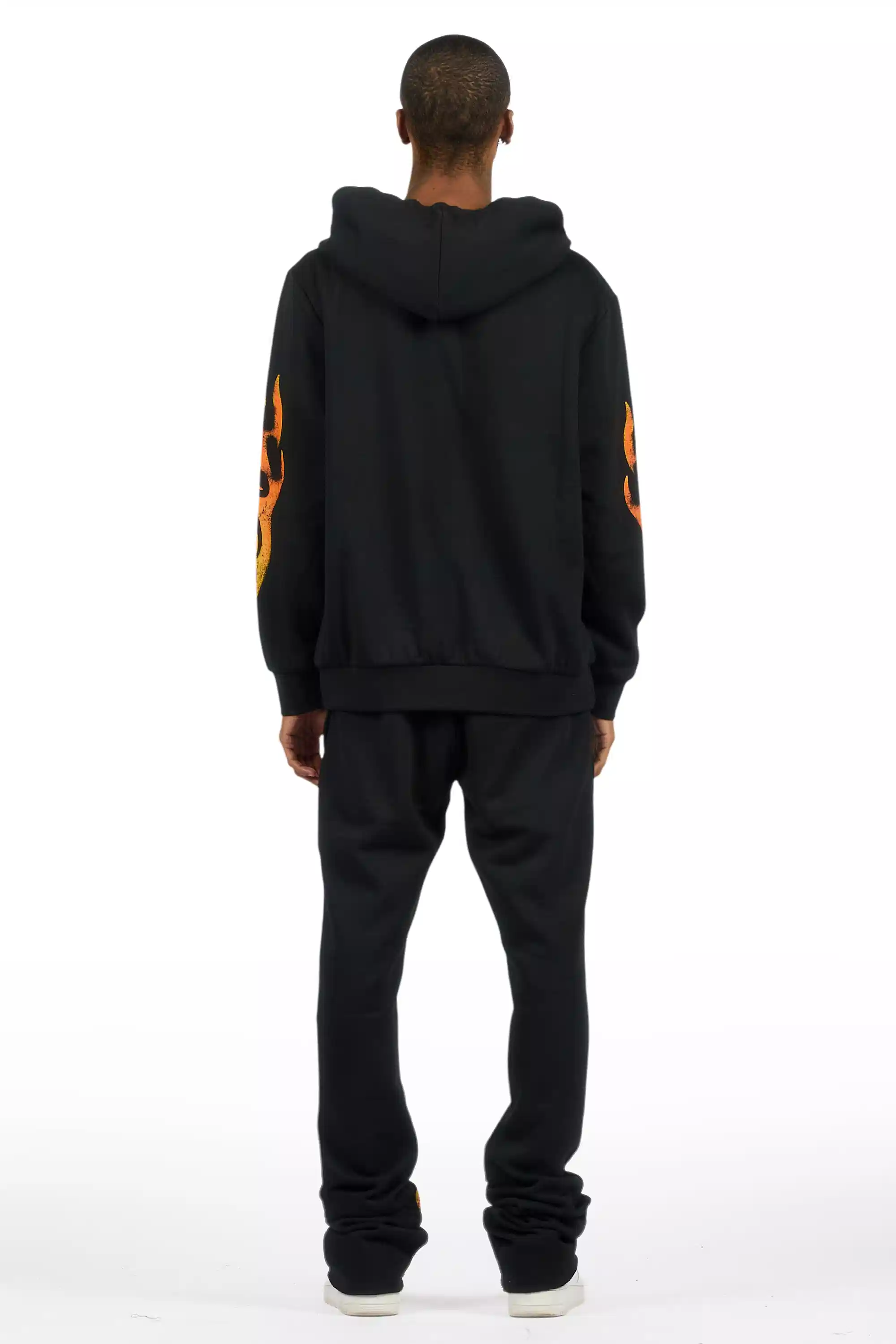 Zo Black Hoodie/Stacked Pant Track Set - Image 5
