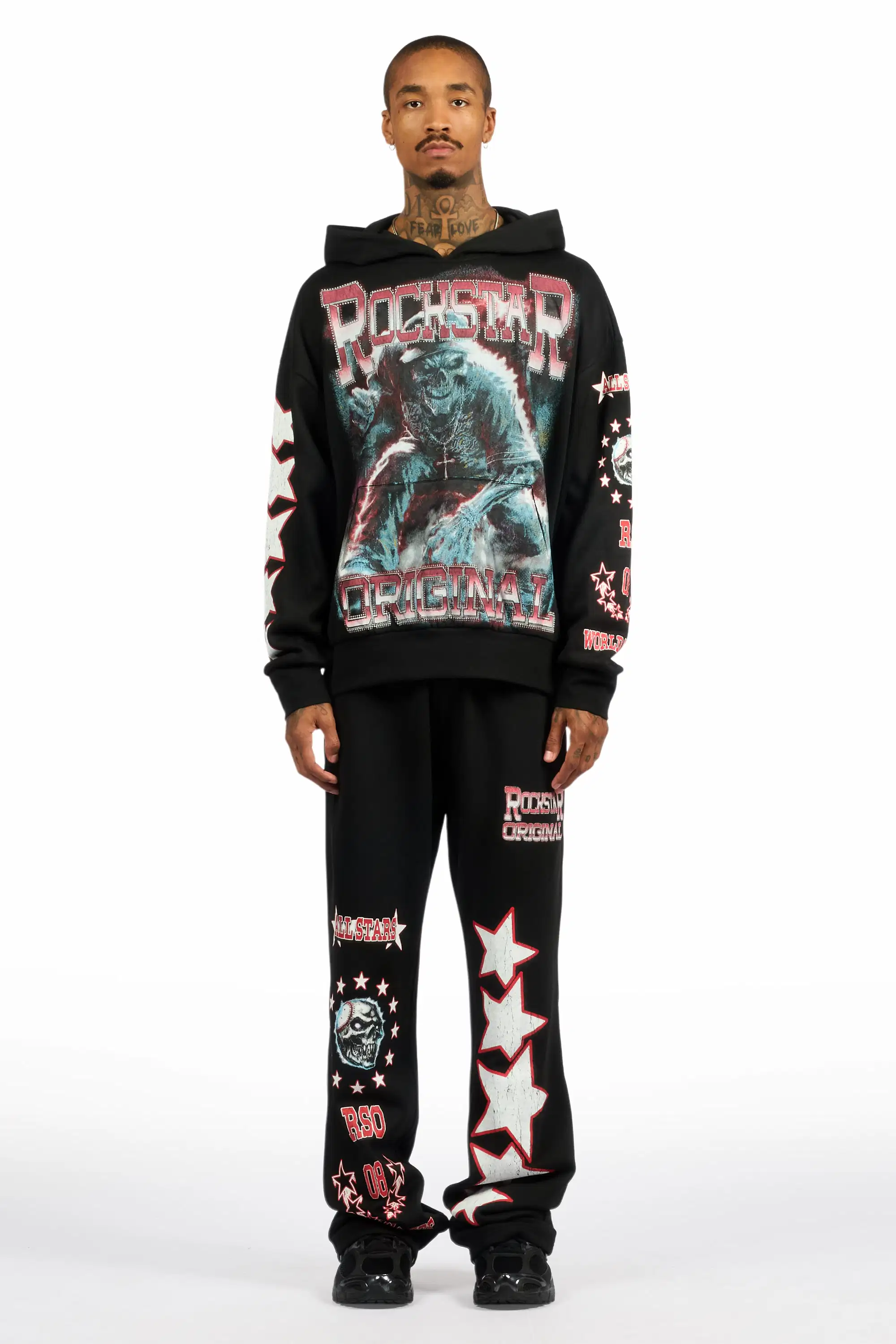 Marxe Black Hoodie/Baggy Pant Track Set - Image 2