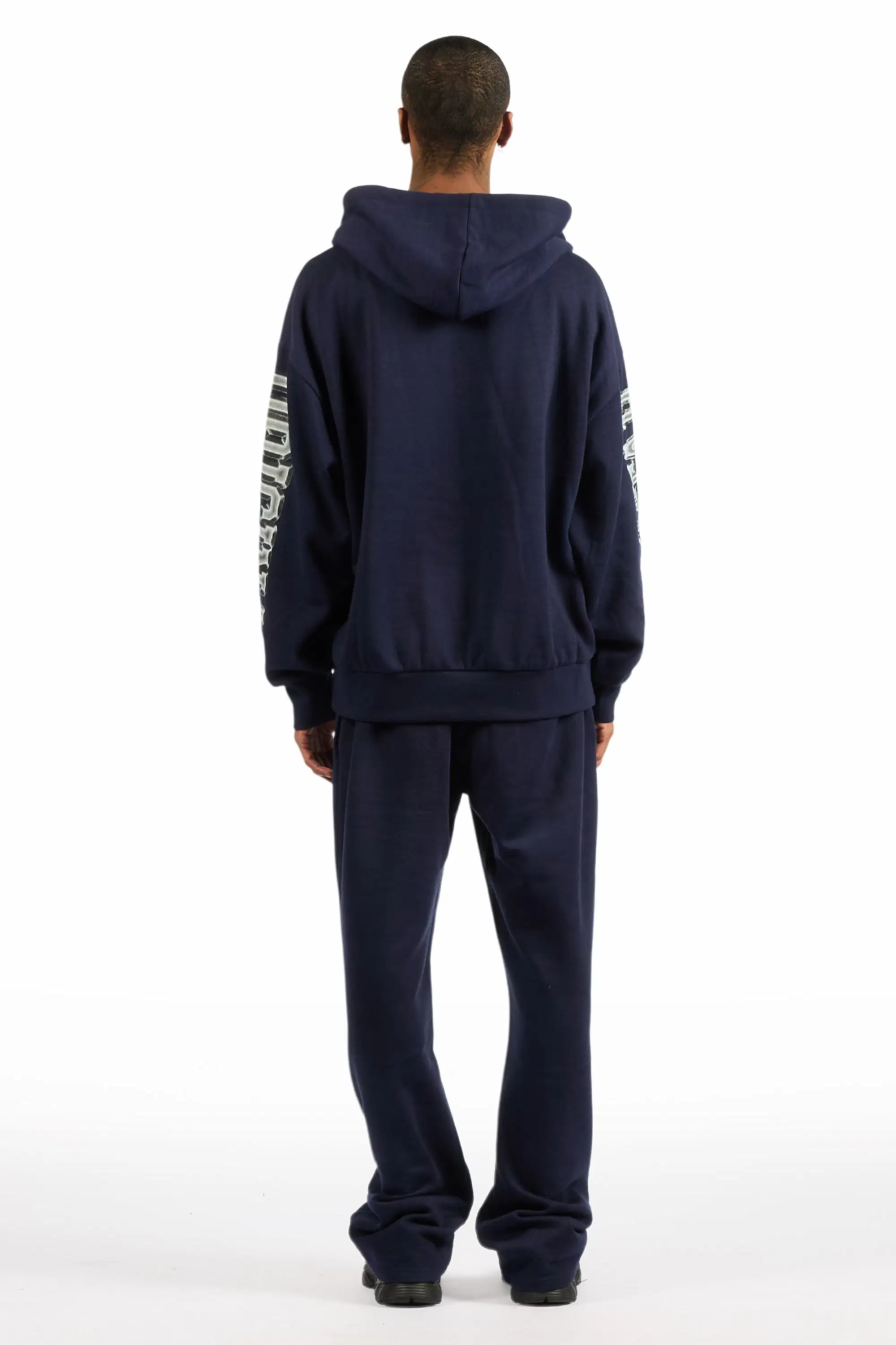 Rleague Navy Hoodie/Baggy Pant Track Set - Image 4