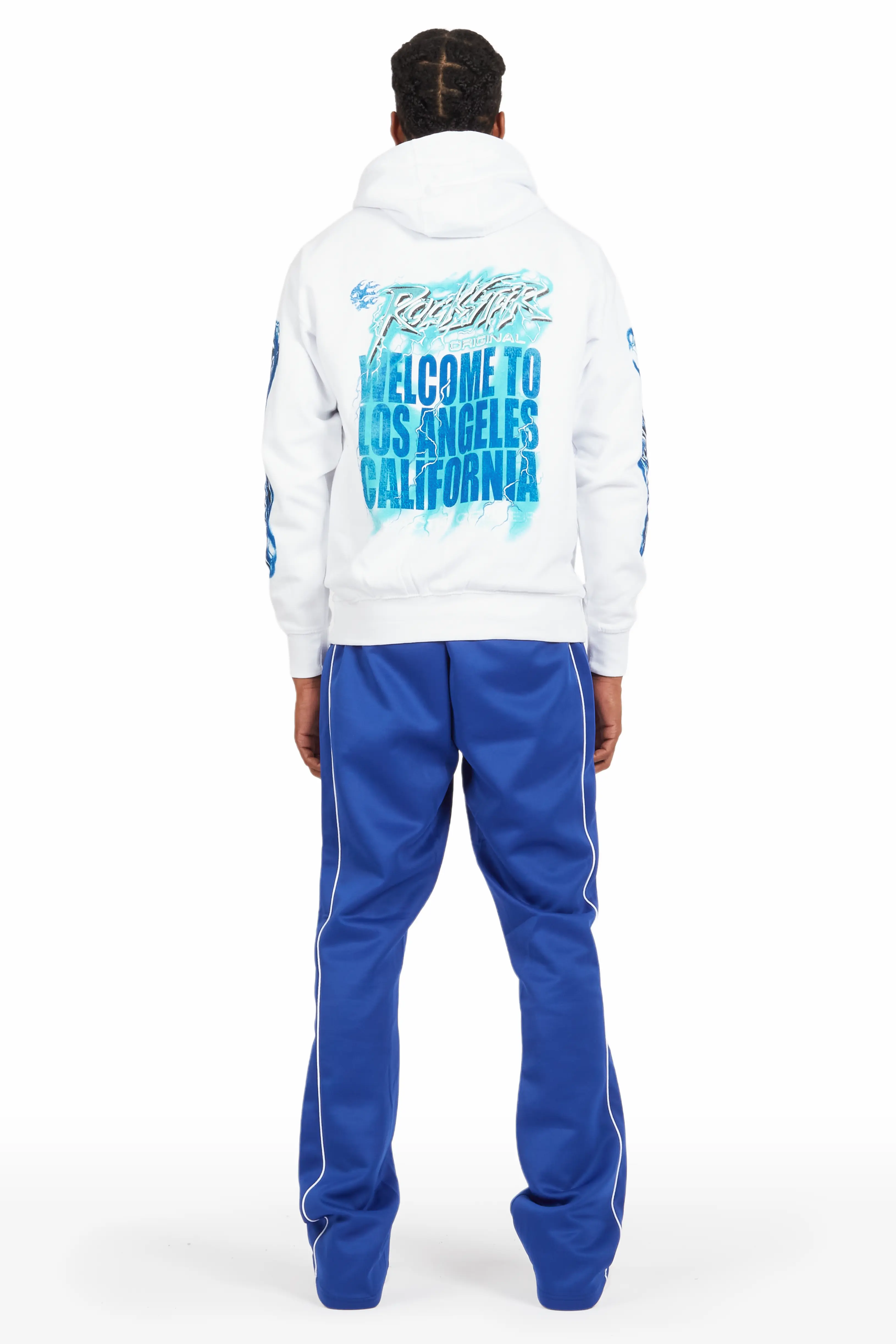Hai White/Royal Graphic Hoodie Track Set - Image 5