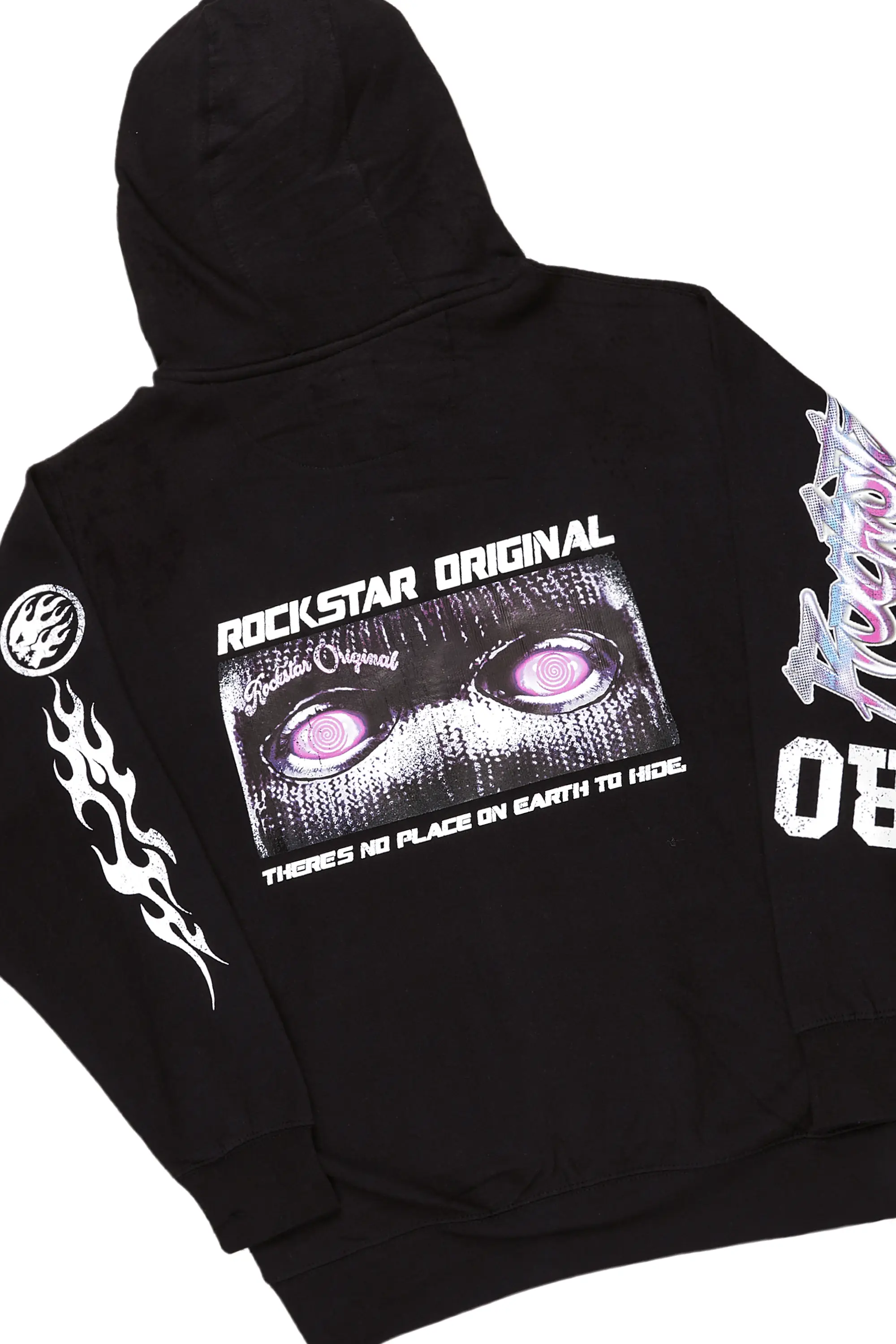 Bram Black Graphic Hoodie/Track Pant Set - Image 3