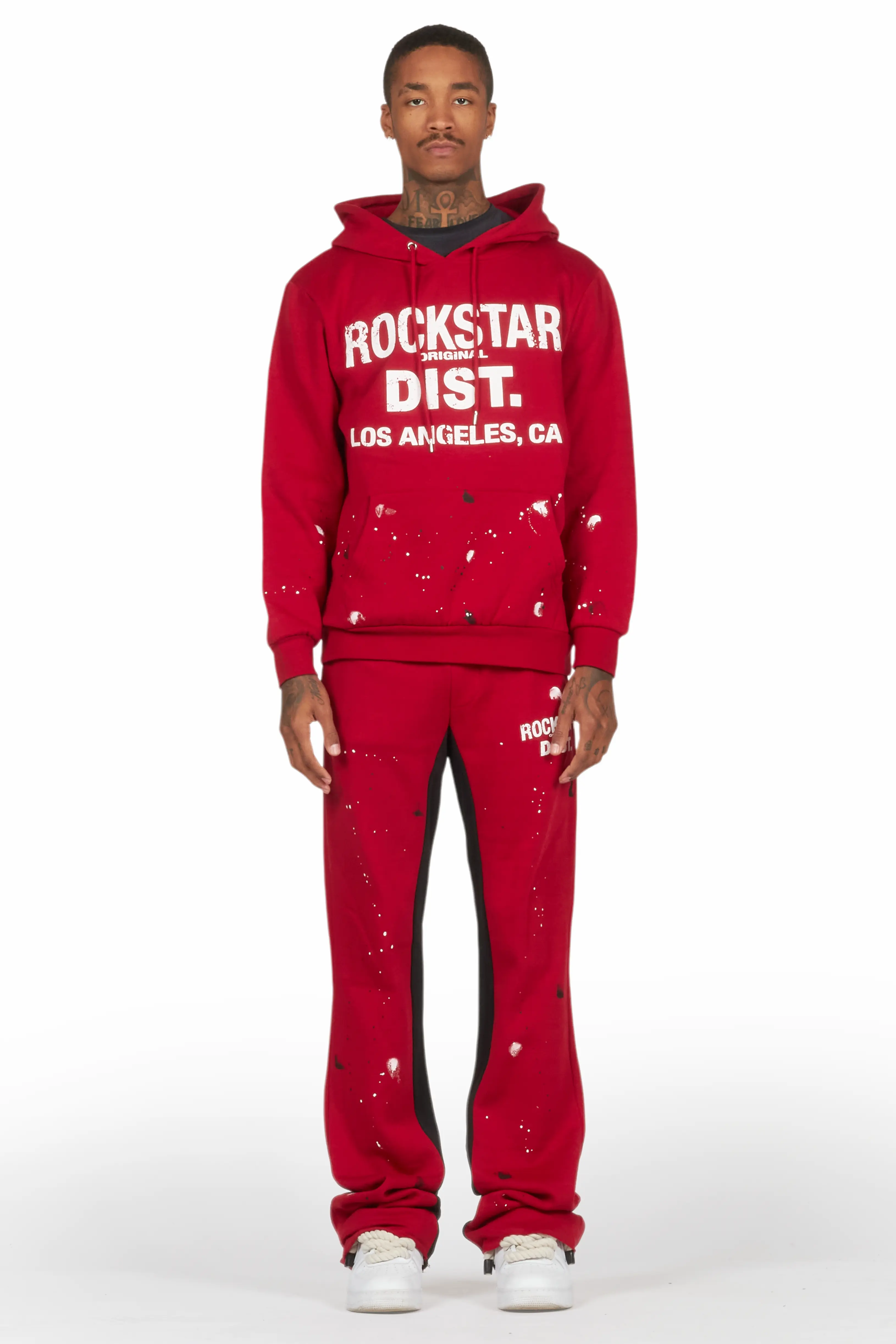 Scottie Burgundy Hoodie/Baggy Track Pant Set - Image 2