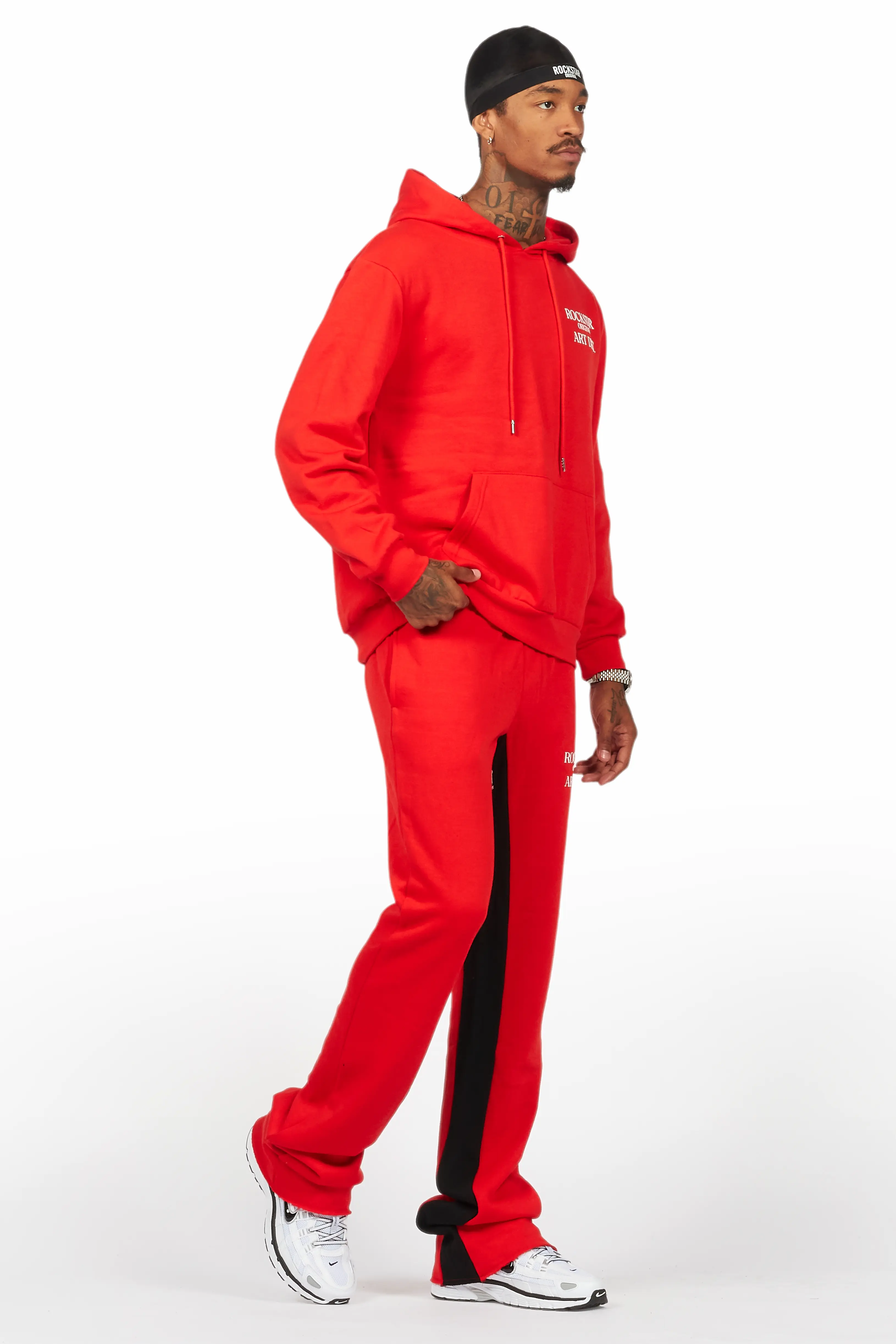 Briggs Red Hoodie/Baggy Fit Pant Set - Image 6