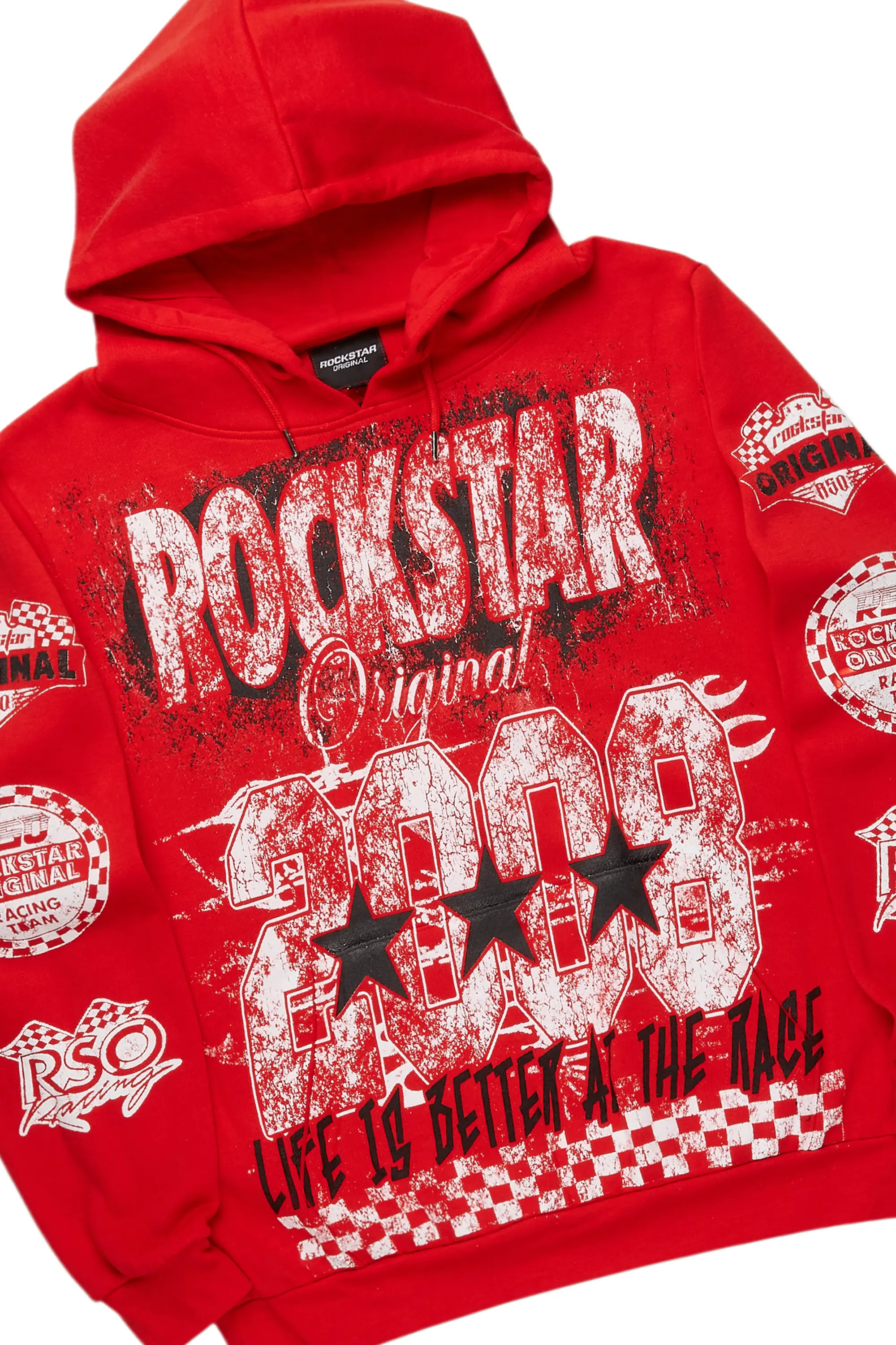 Racing Grung Red Hoodie/Baggy Track Pant Set - Image 7