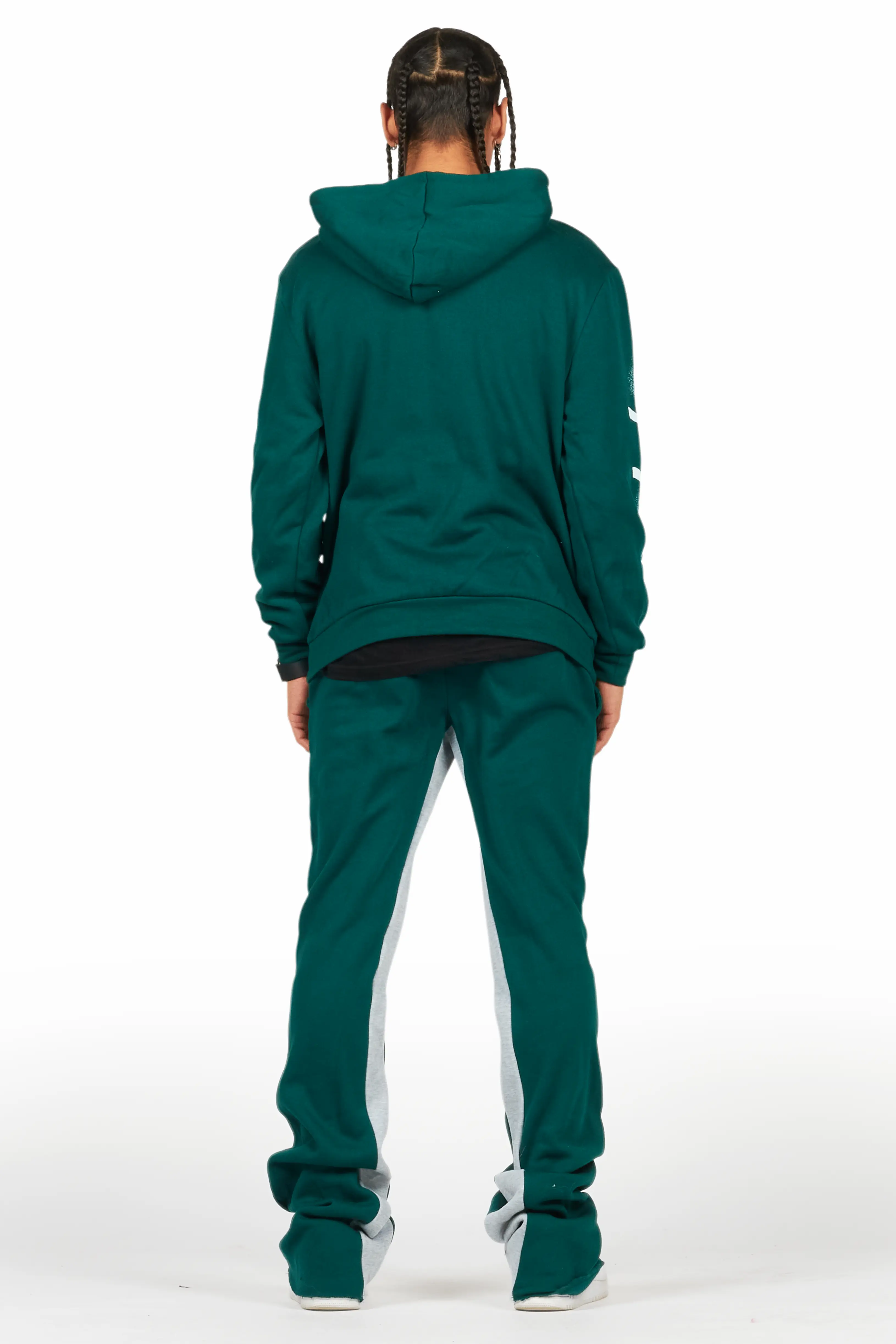 Greil Dark Green Hoodie/Baggy Track Pant Set - Image 4