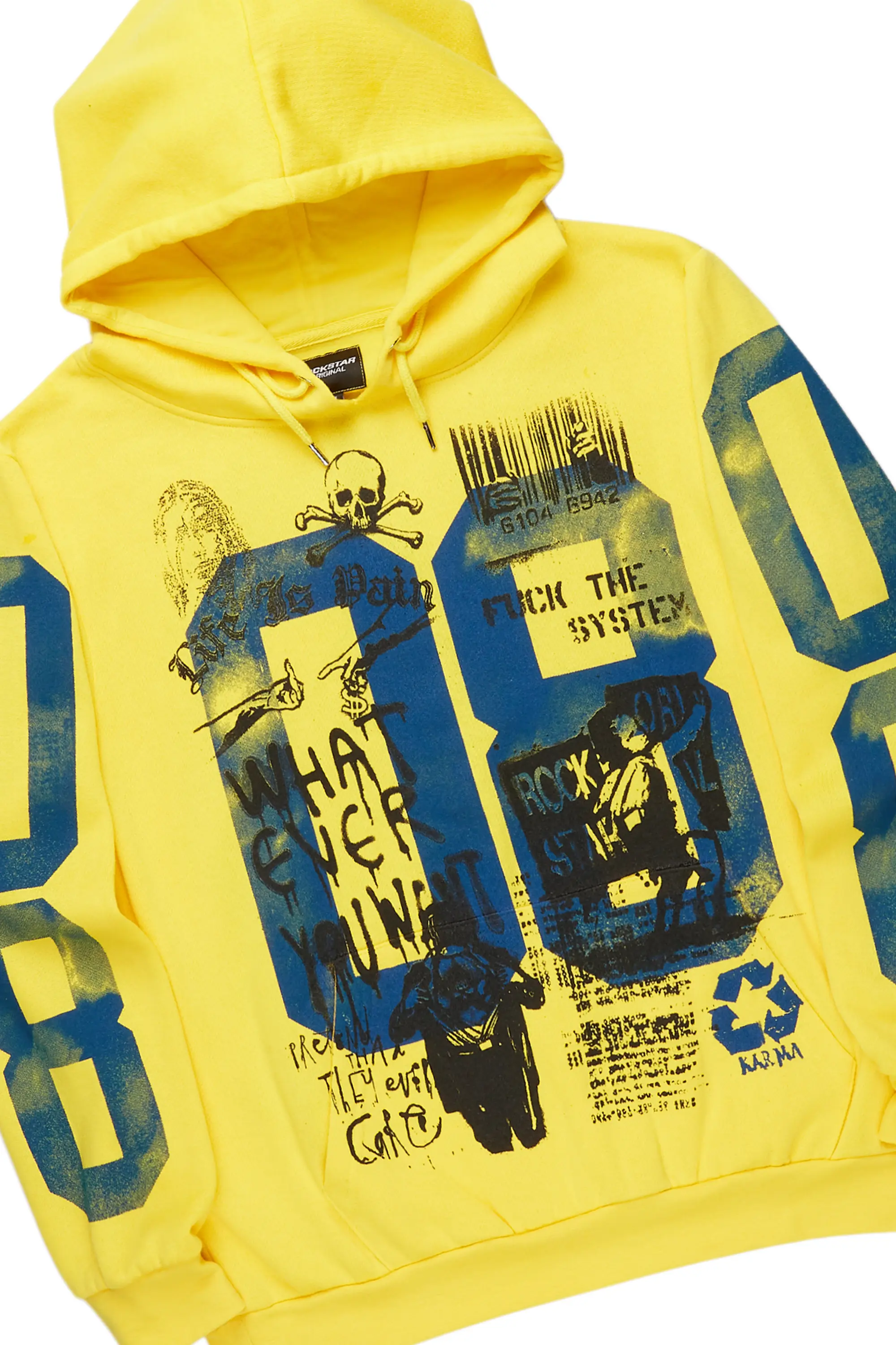 Grill Yellow Hoodie Baggy Track Pant Set - Image 8