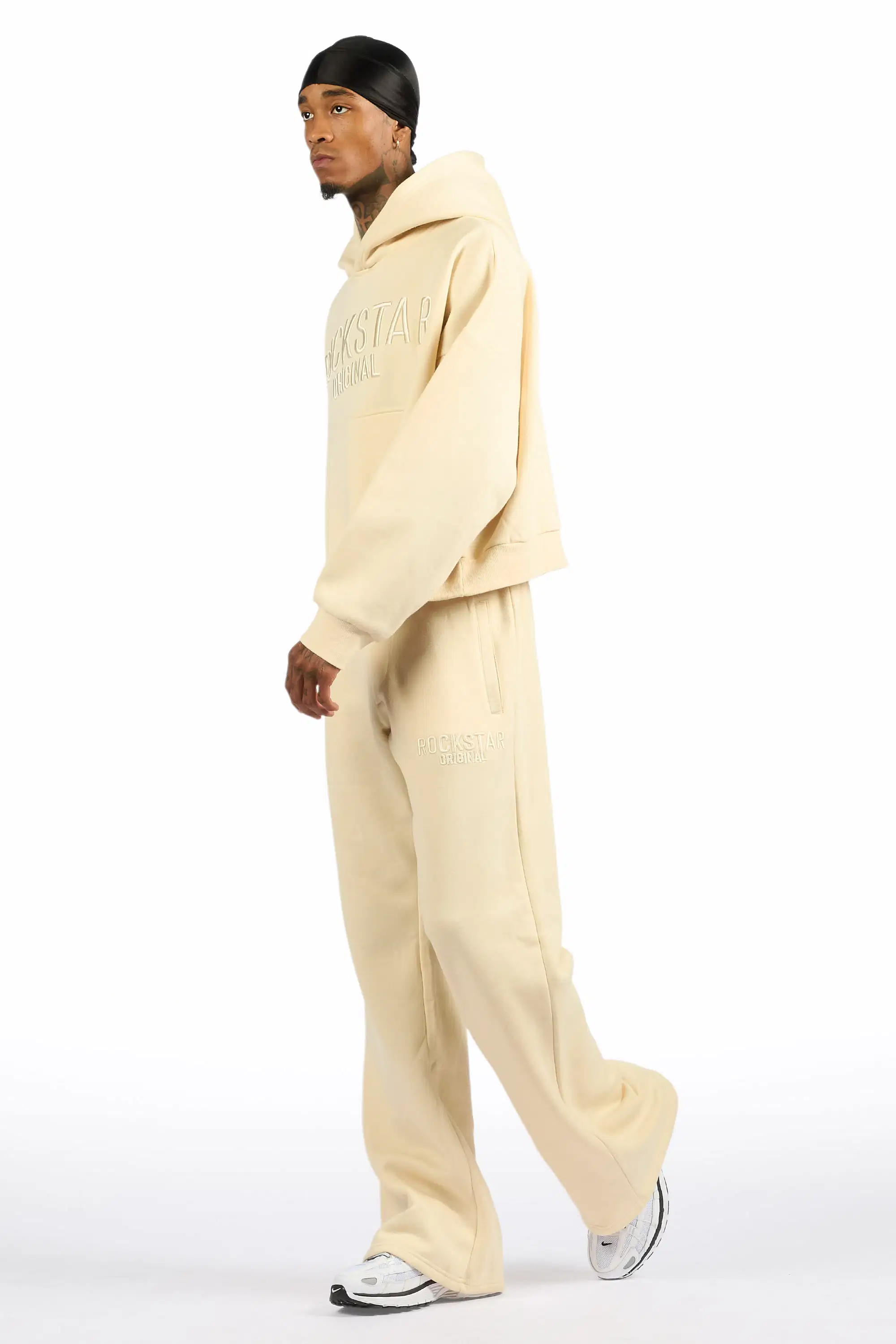 Alpha Beige Hoodie/Baggy Track Pant Set - Image 5