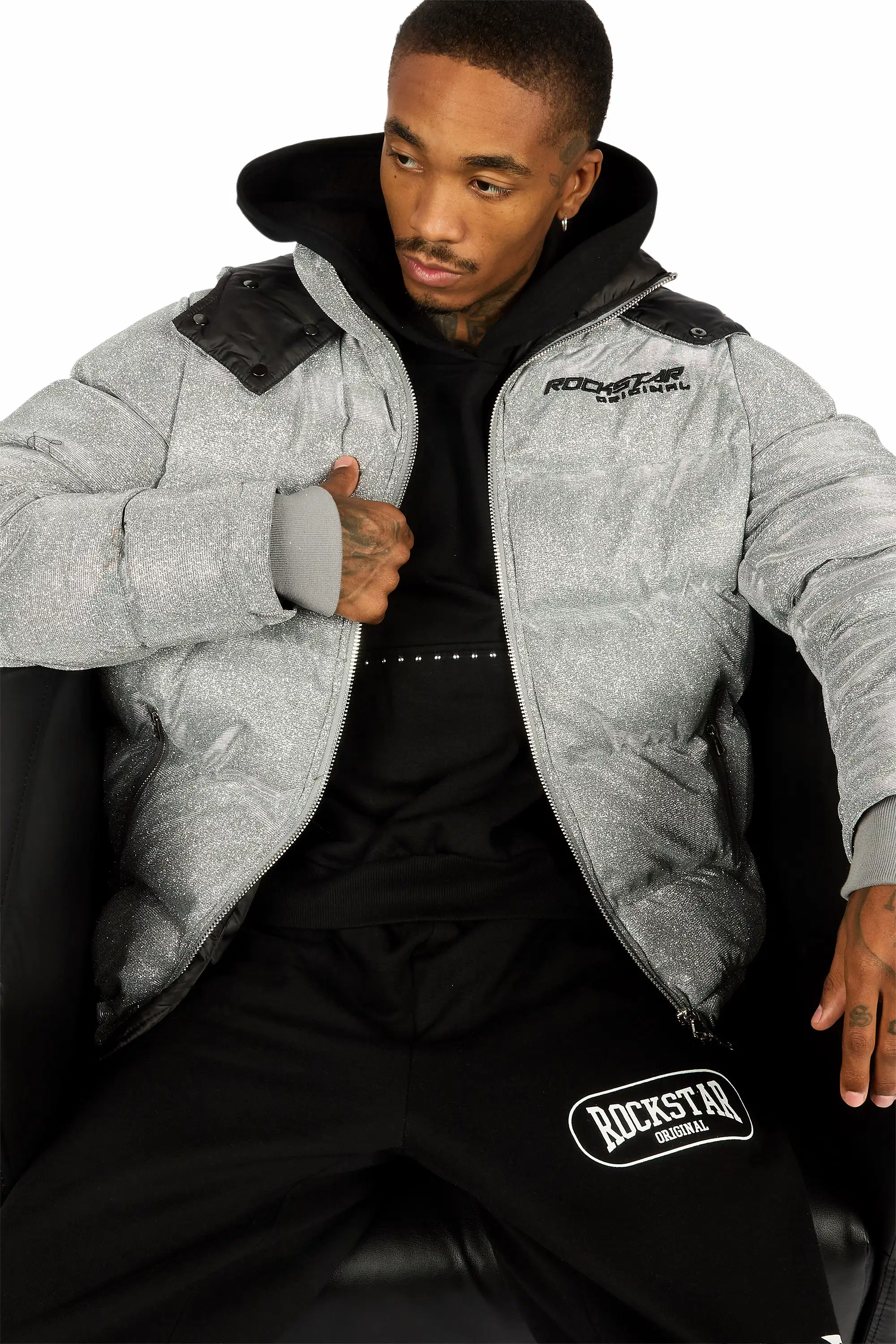 Zirka Black Hoodie Baggy Fit Pant Track Set - Image 3