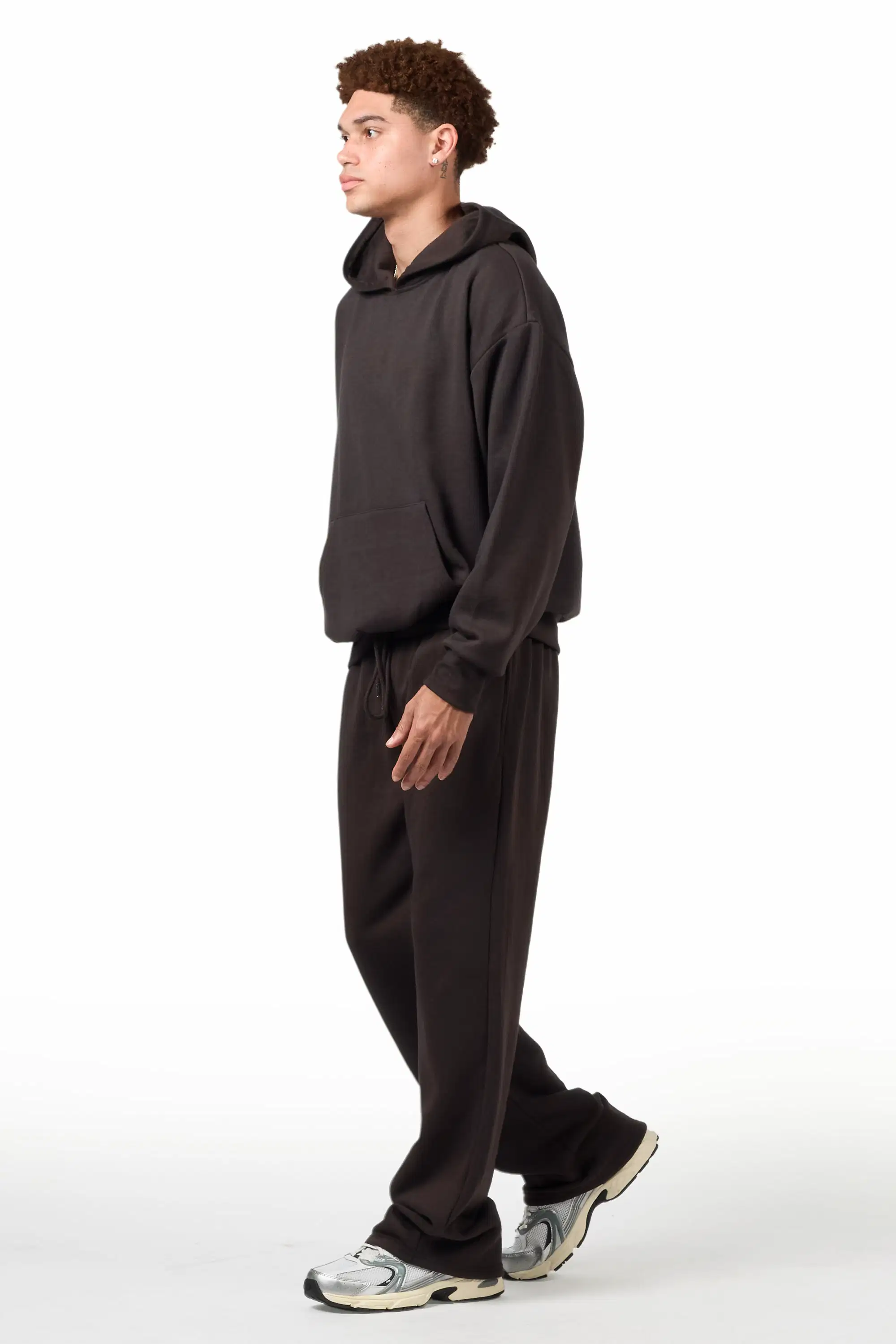 Basic Iron Hoodie Relaxed Track Set - Image 5