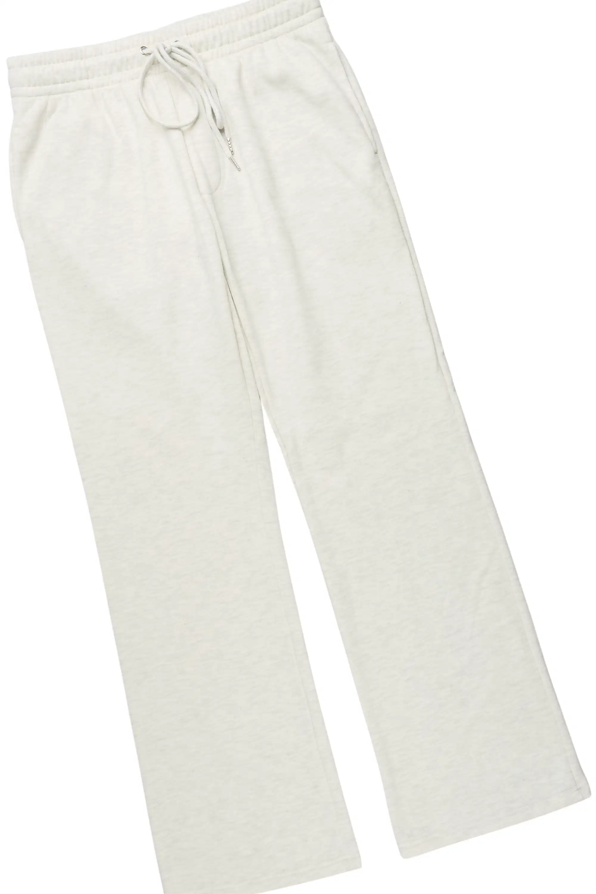 Basic Light Oatmeal Hoodie Relaxed Track Set - Image 8