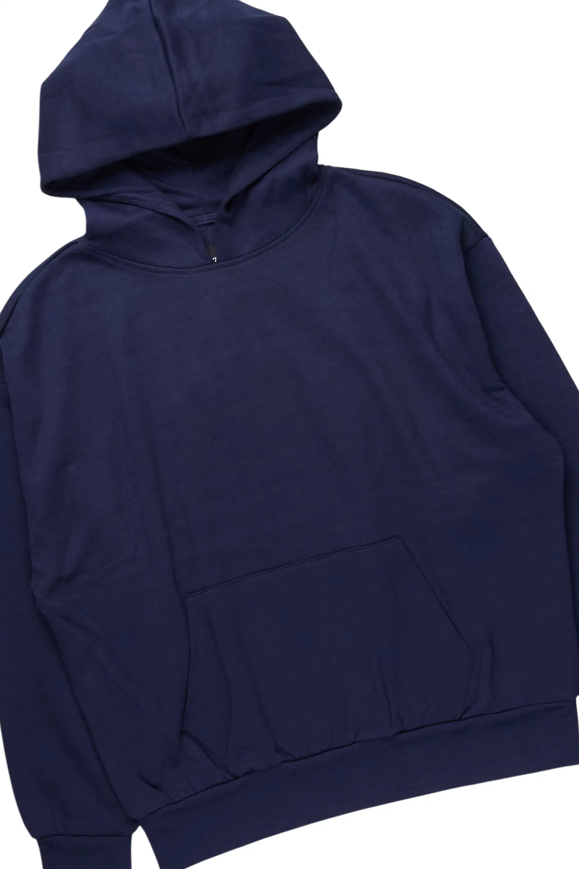 Basic Navy Hoodie Relaxed Track Set - Image 7