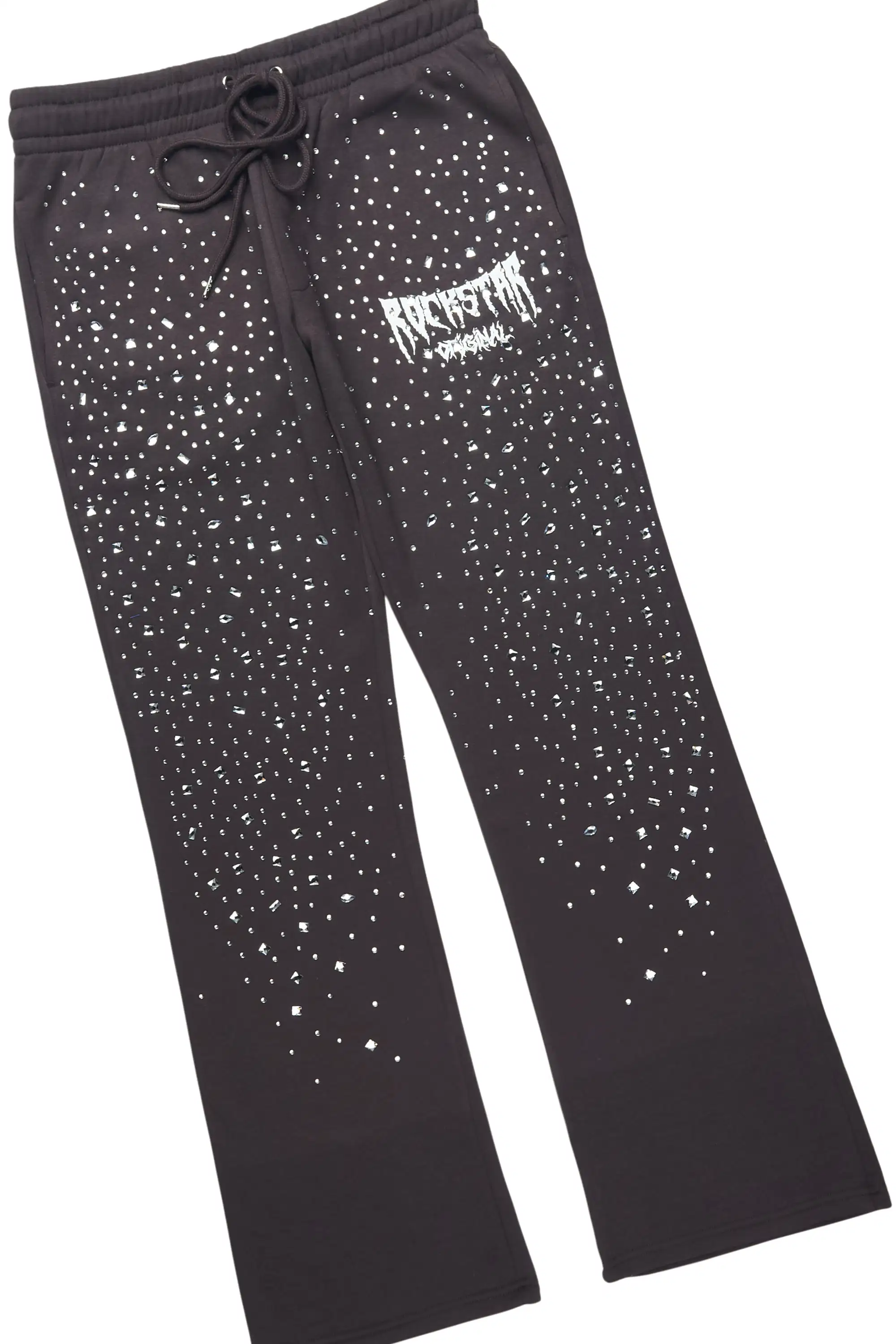 Twinkle Iron/Clear Rhinestone Hoodie Relaxed Track Set - Image 8