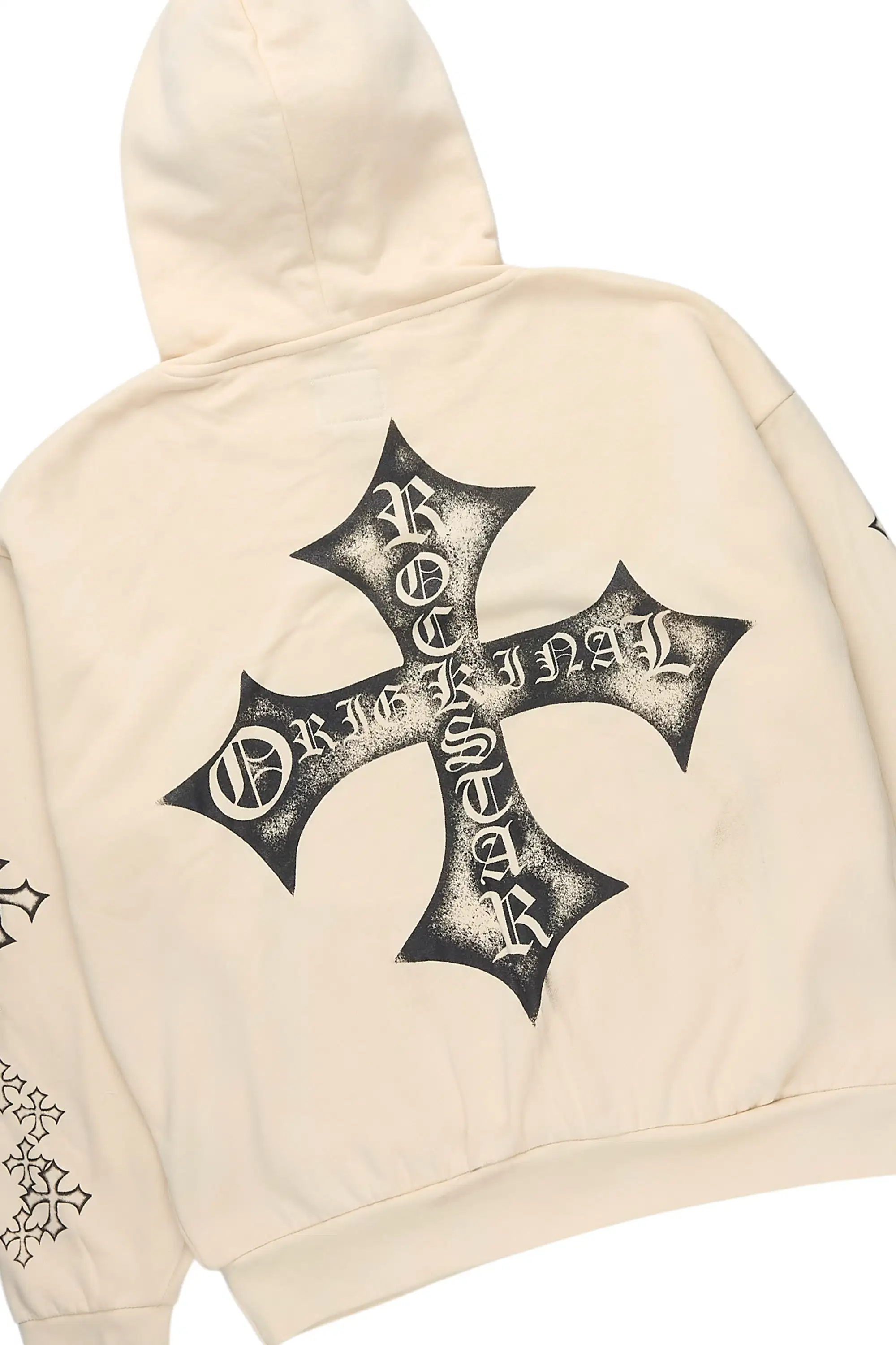 Marzion Sand/Black Hoodie Relaxed Track Set - Image 3