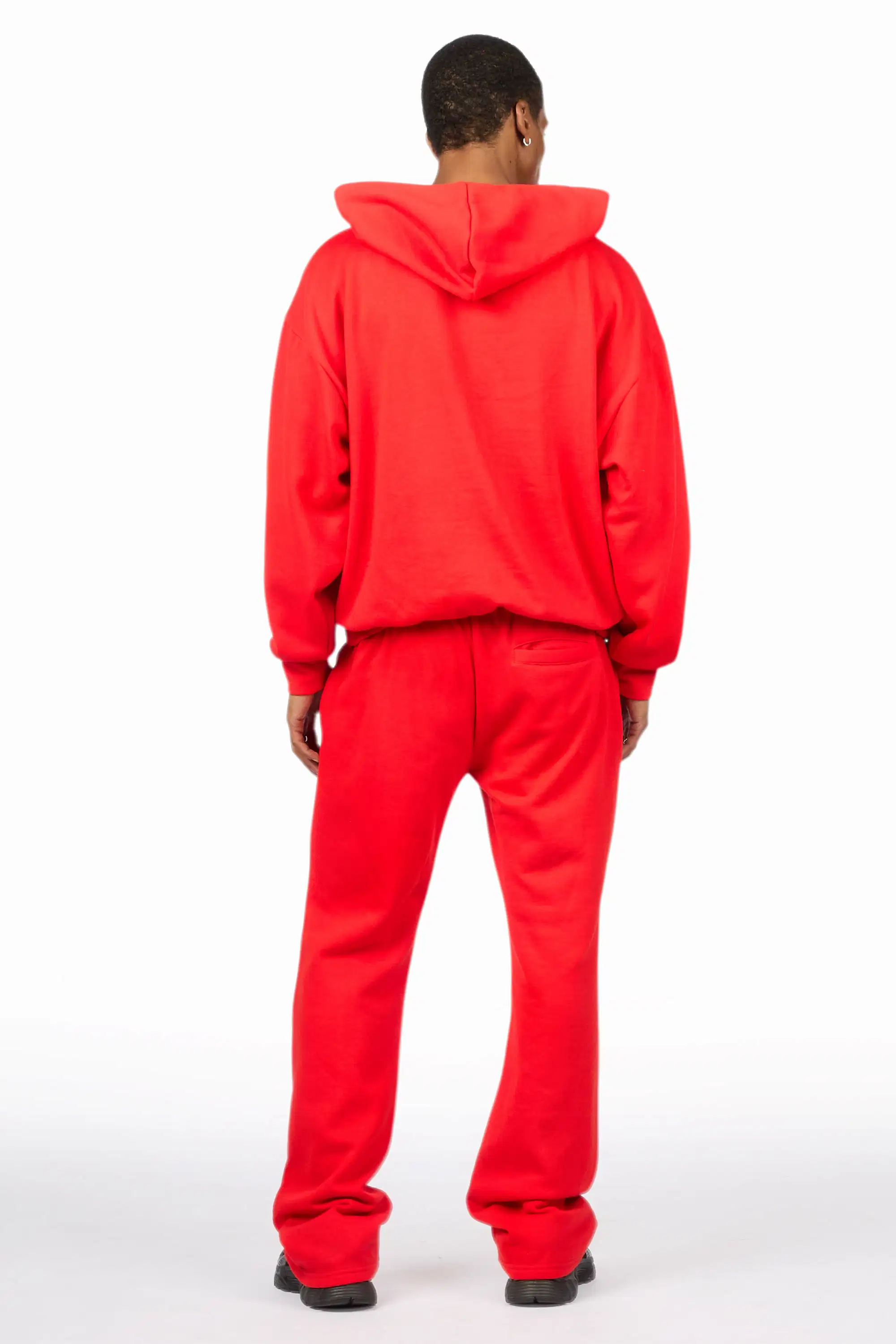 Twinkle Red/Black Hoodie Relaxed Track Set - Image 4