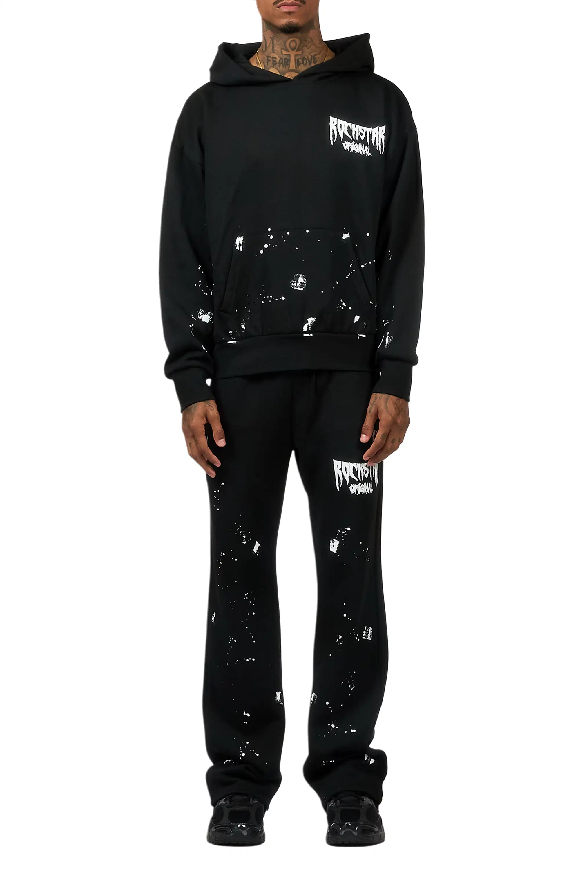 Twinkle 2.0 Black/White Hoodie Relaxed Track Set - Image 6