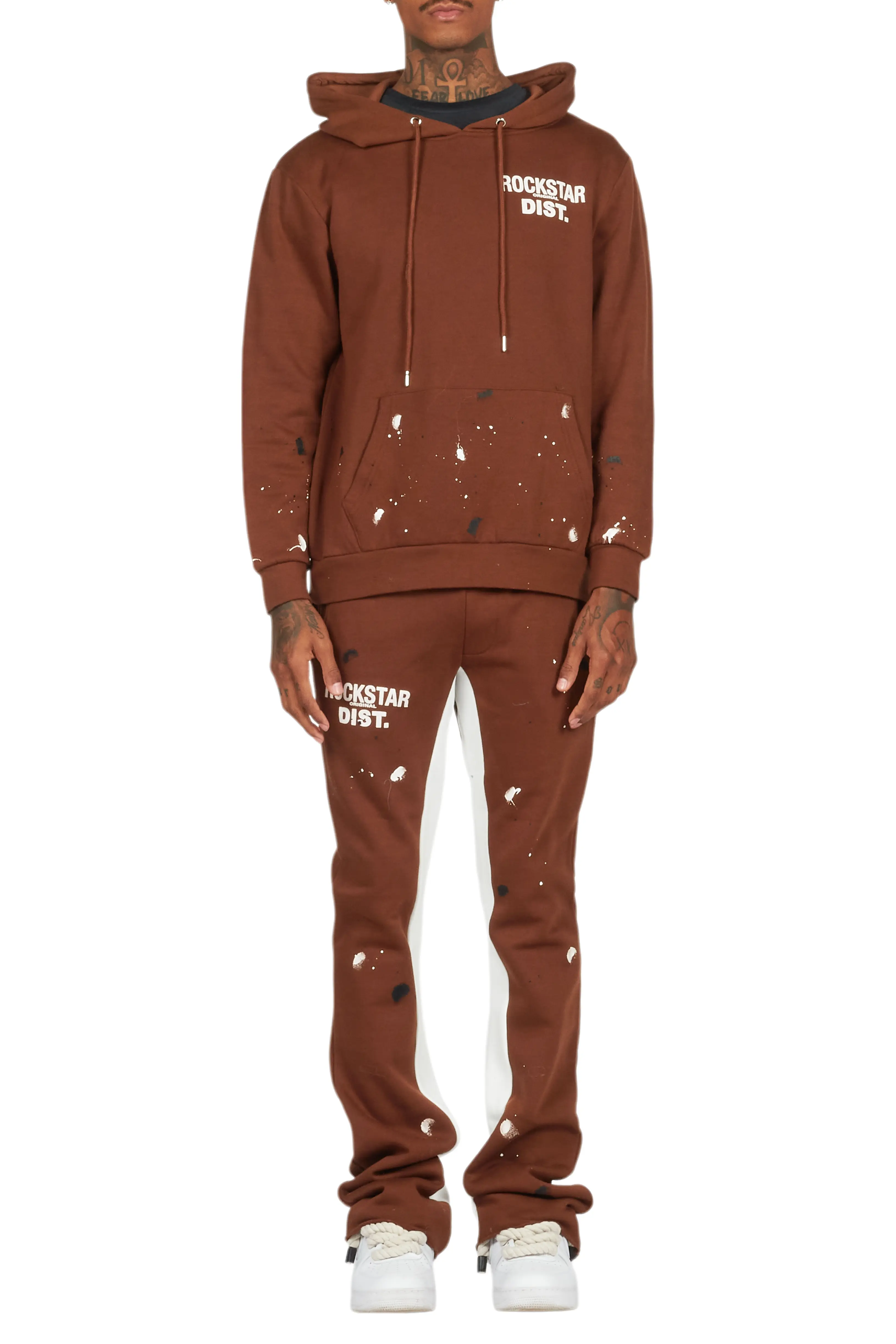 Jaco Brown Hoodie Baggy Fit Pant Track Set - Image 10
