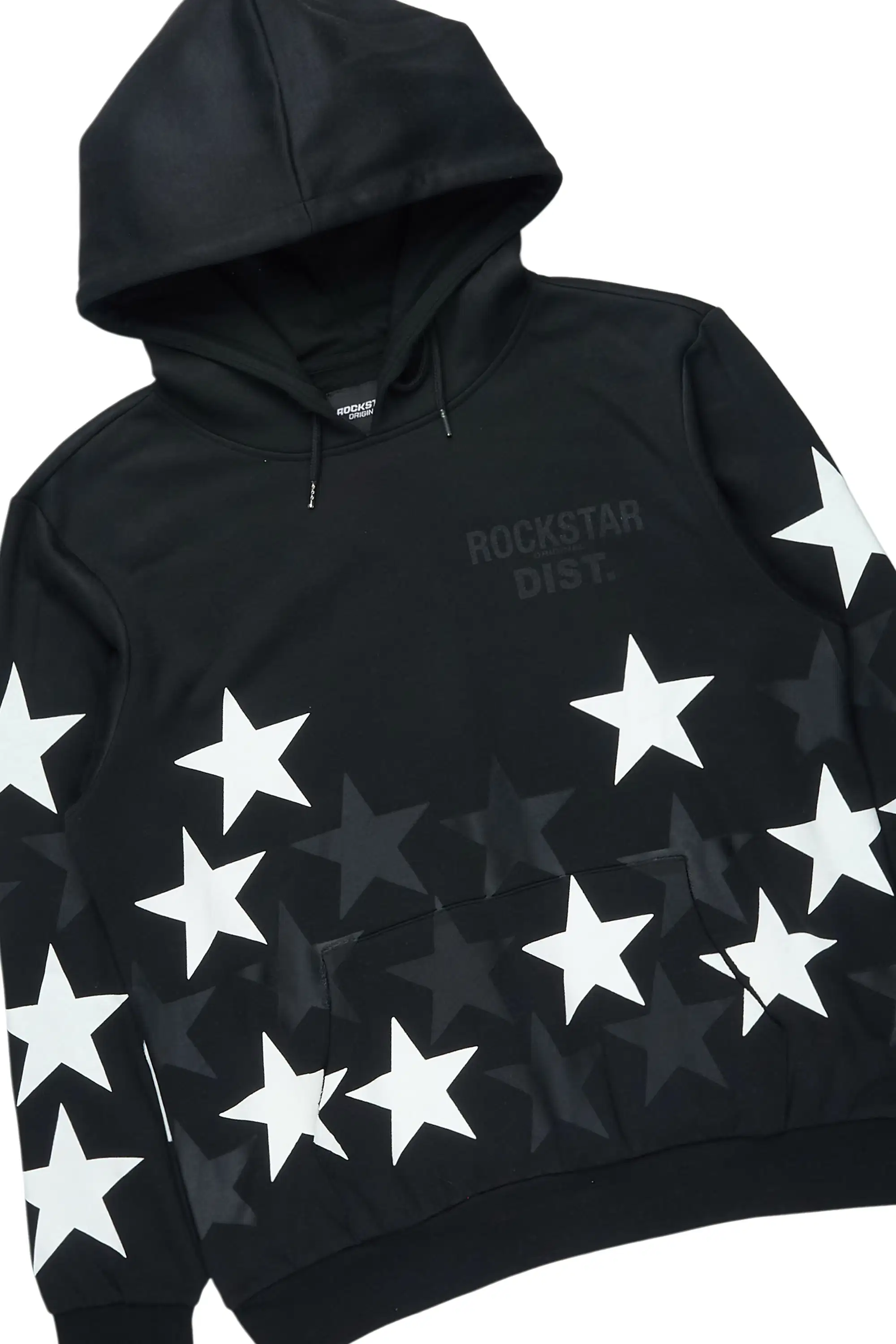 Starlane Black/White Hoodie Stacked Flare Fit Track Set - Image 6