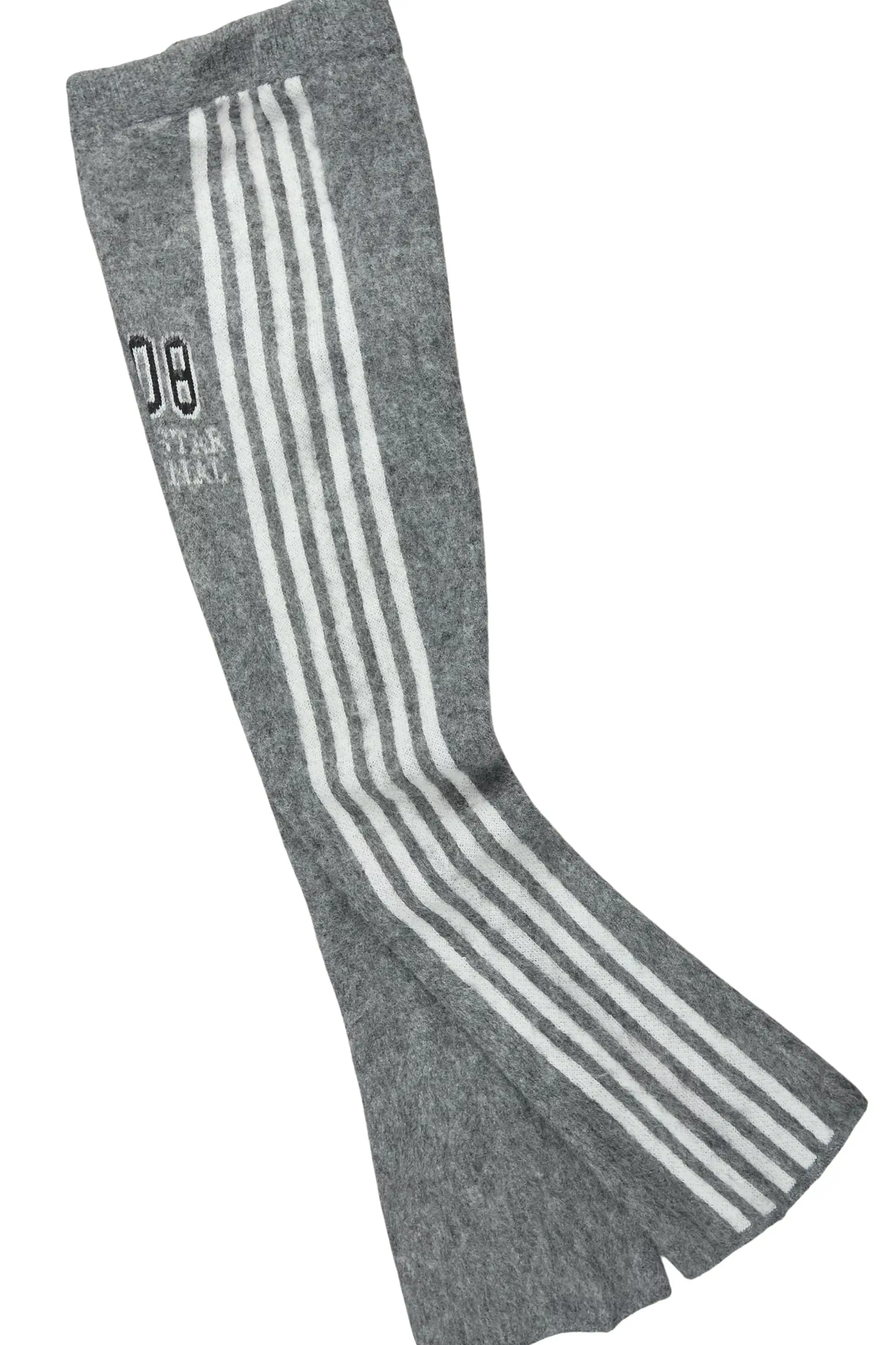 Joaqui Grey/White Hoodie Stacked Flare Track Set - Image 8