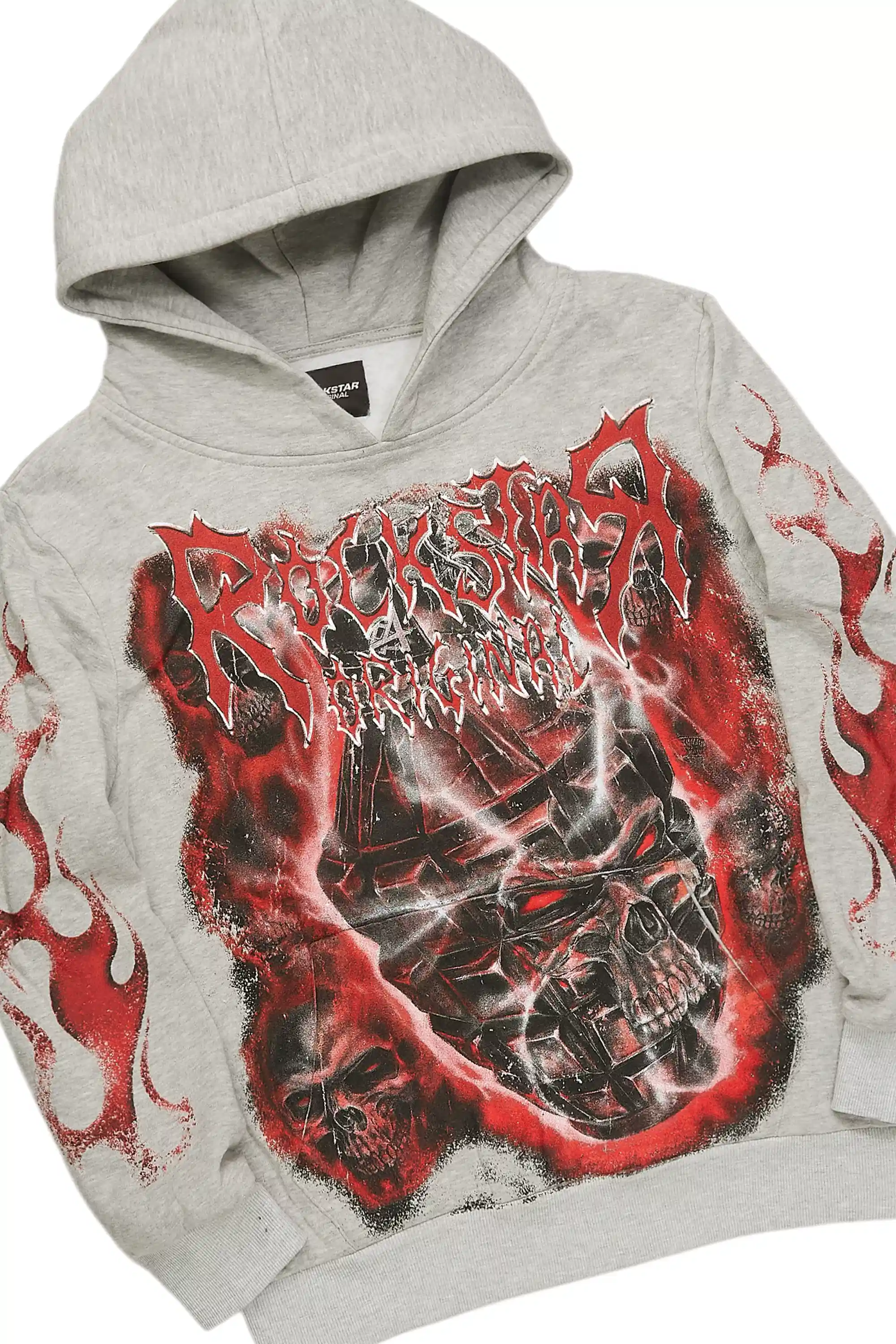 Torrez Heather Grey/Red Hoodie/Stacked Track Set - Image 8